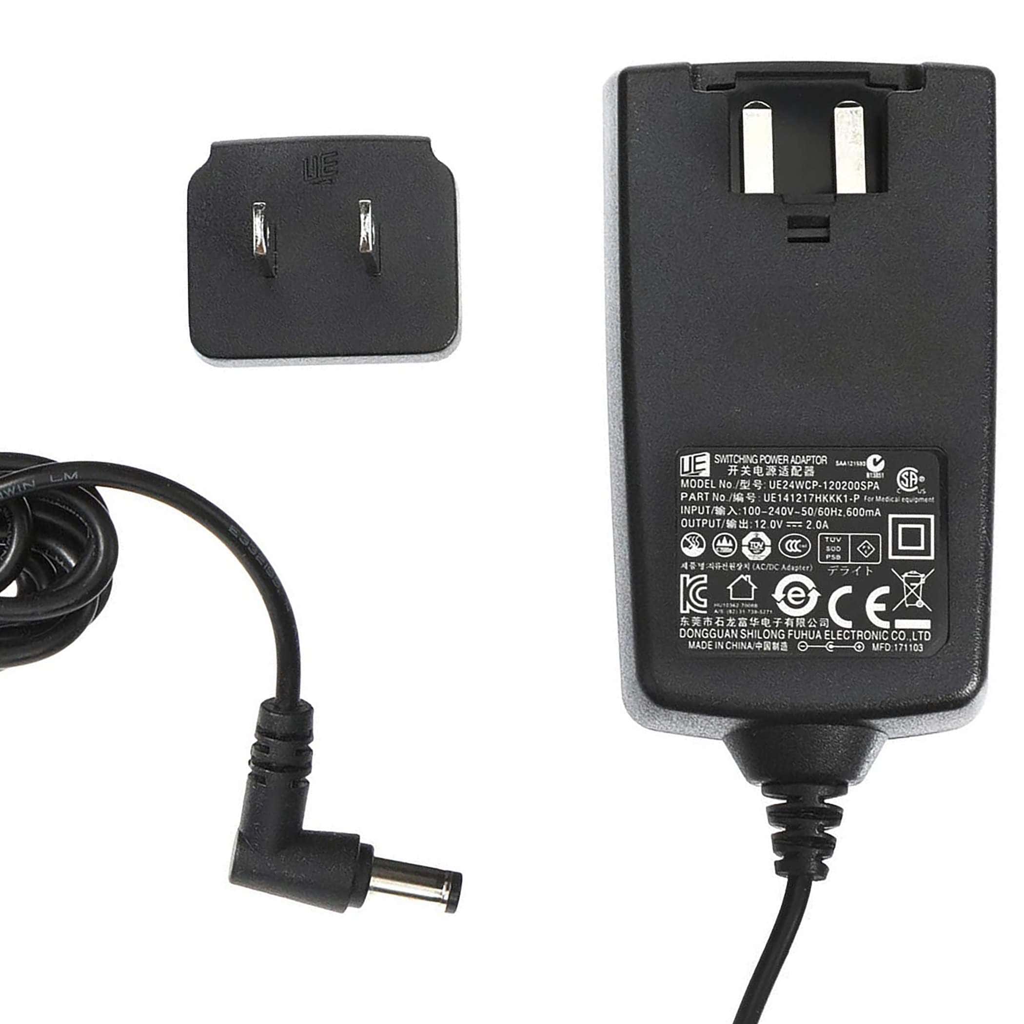12 volt AC Power Adapter for Spectra Breast Pumps, Black - Image 3