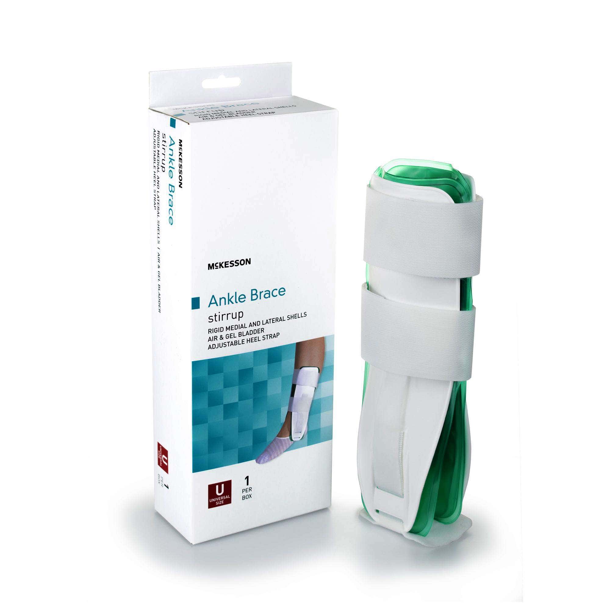 McKesson Ankle Support White 10 Inch Height Hook and Loop Strap Closure One Size Fits Most - Image 1