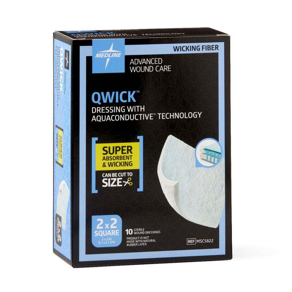 Medline Qwick Non-adhesive Superabsorbent Wound Dressings - Image 2