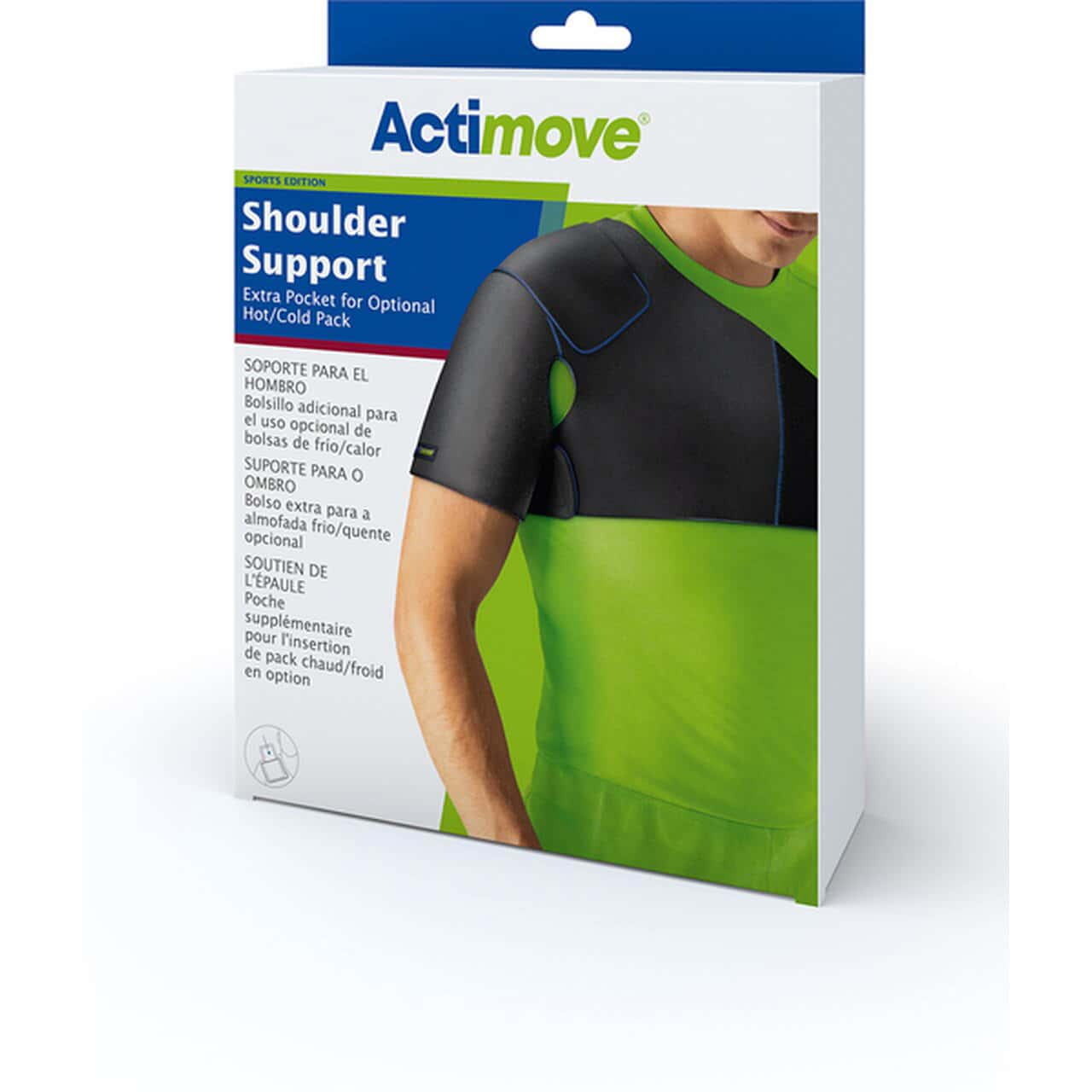 Actimove Shoulder Support Extra Pocket for Optional Hot and Cold Pack - Image 2