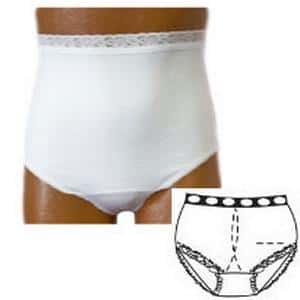 Options Ladies Basic Brief with Built-in Ostomy Barrier Support, White - Image 3