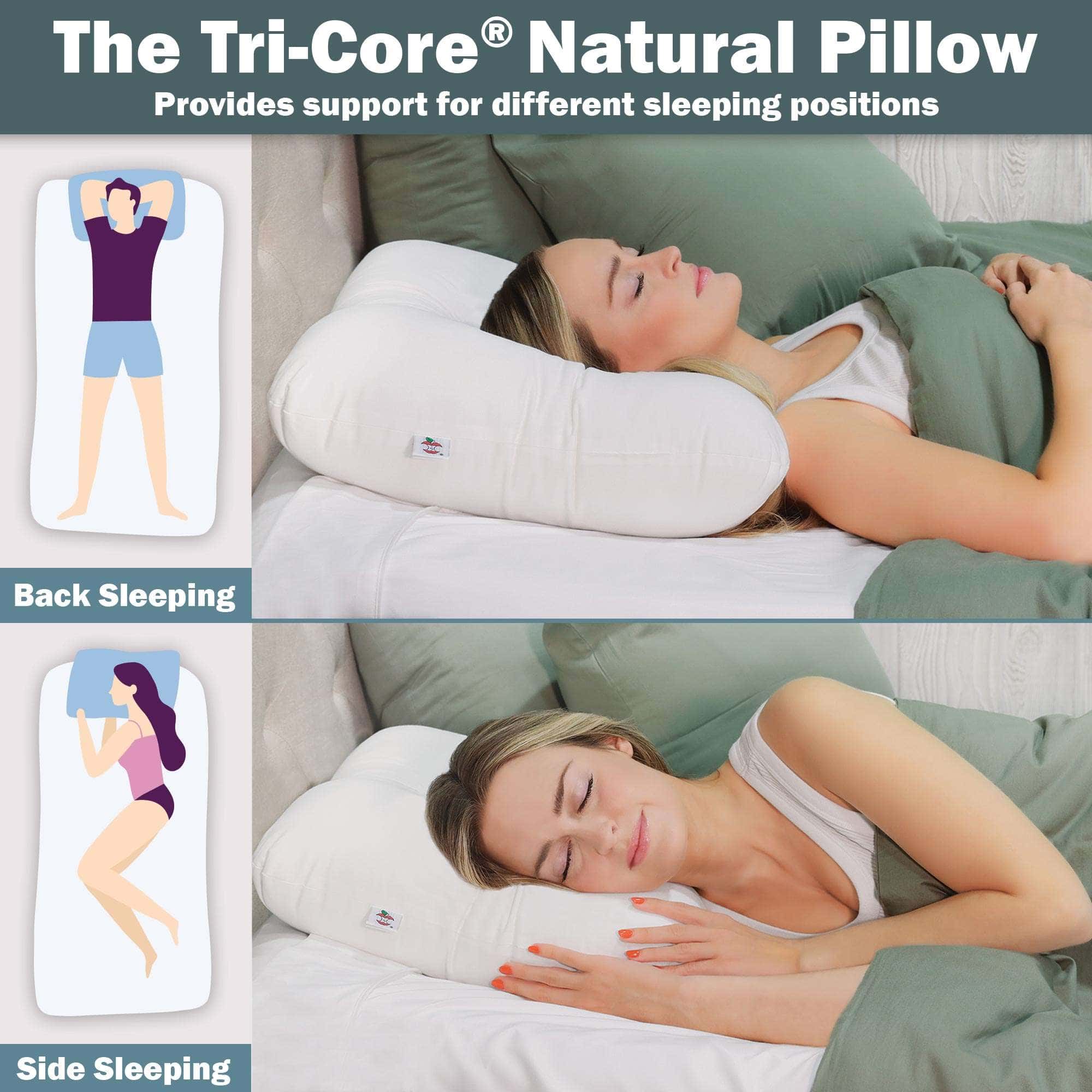 Tri-Core Natural Cervical Support Pillow with Premium Organic Cotton Shell - Image 4