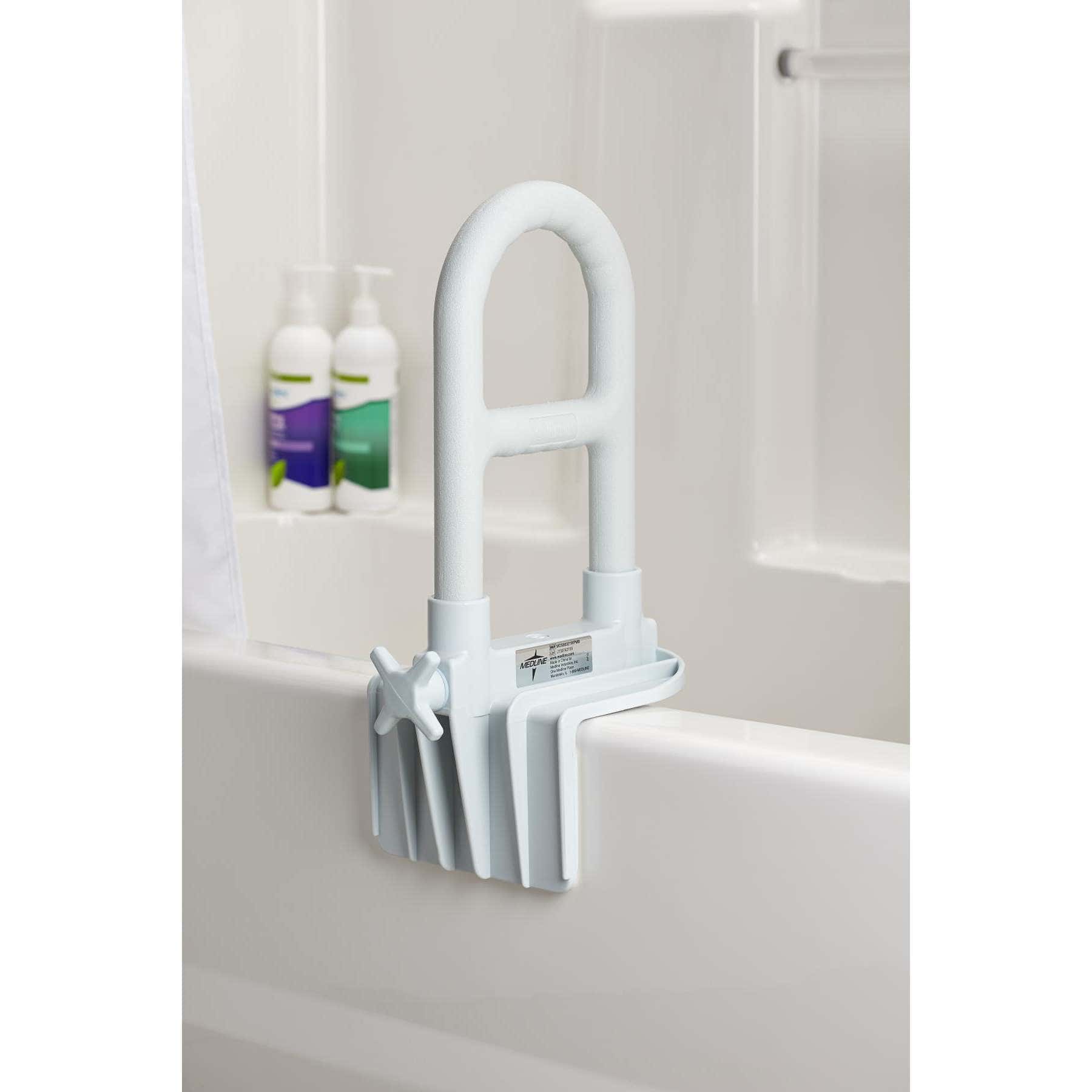 Medline Deluxe Bathtub Grab Bar with Microban - Image 2