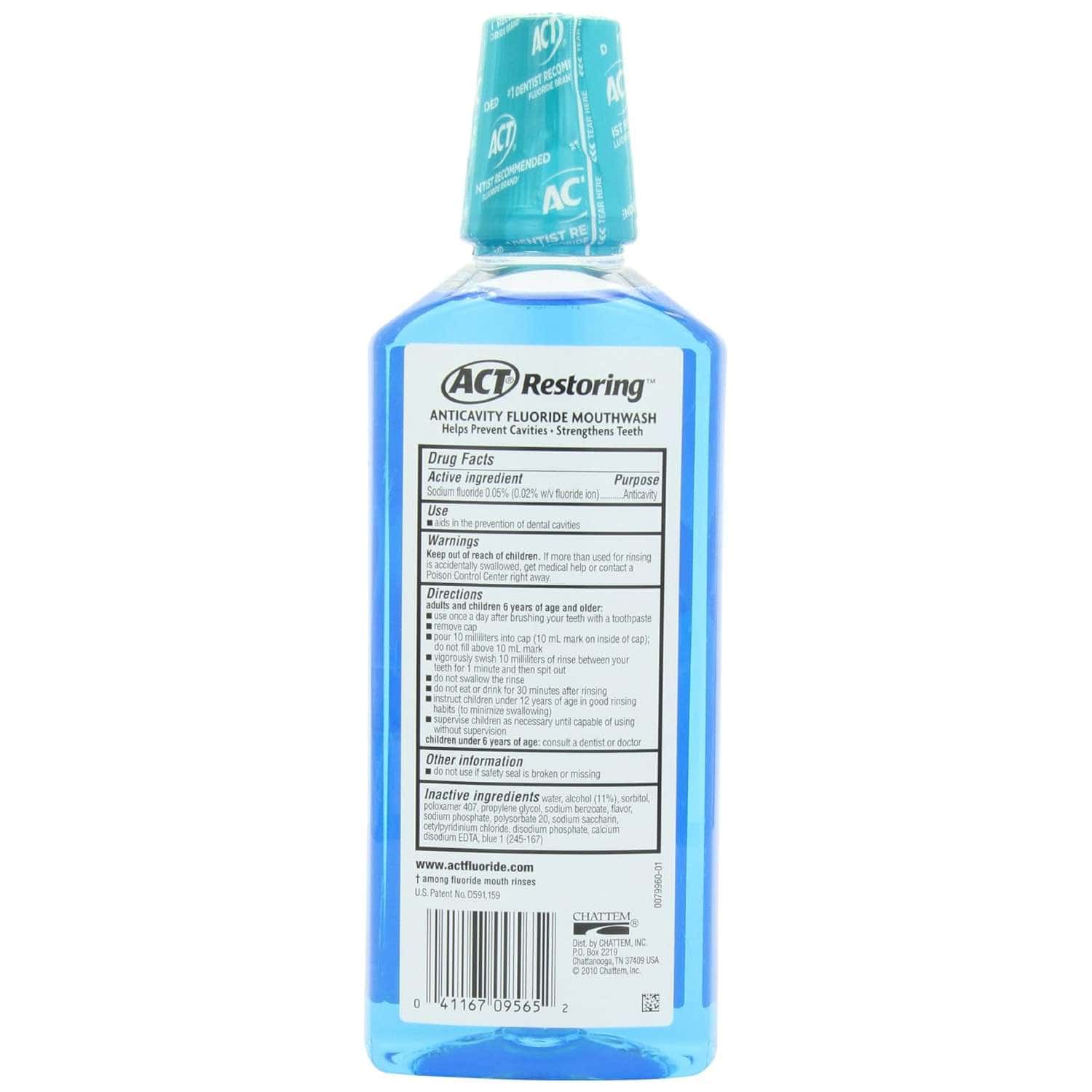 Act Restoring Mouthwash Fresh Mint Flavor, 18 oz - Image 2