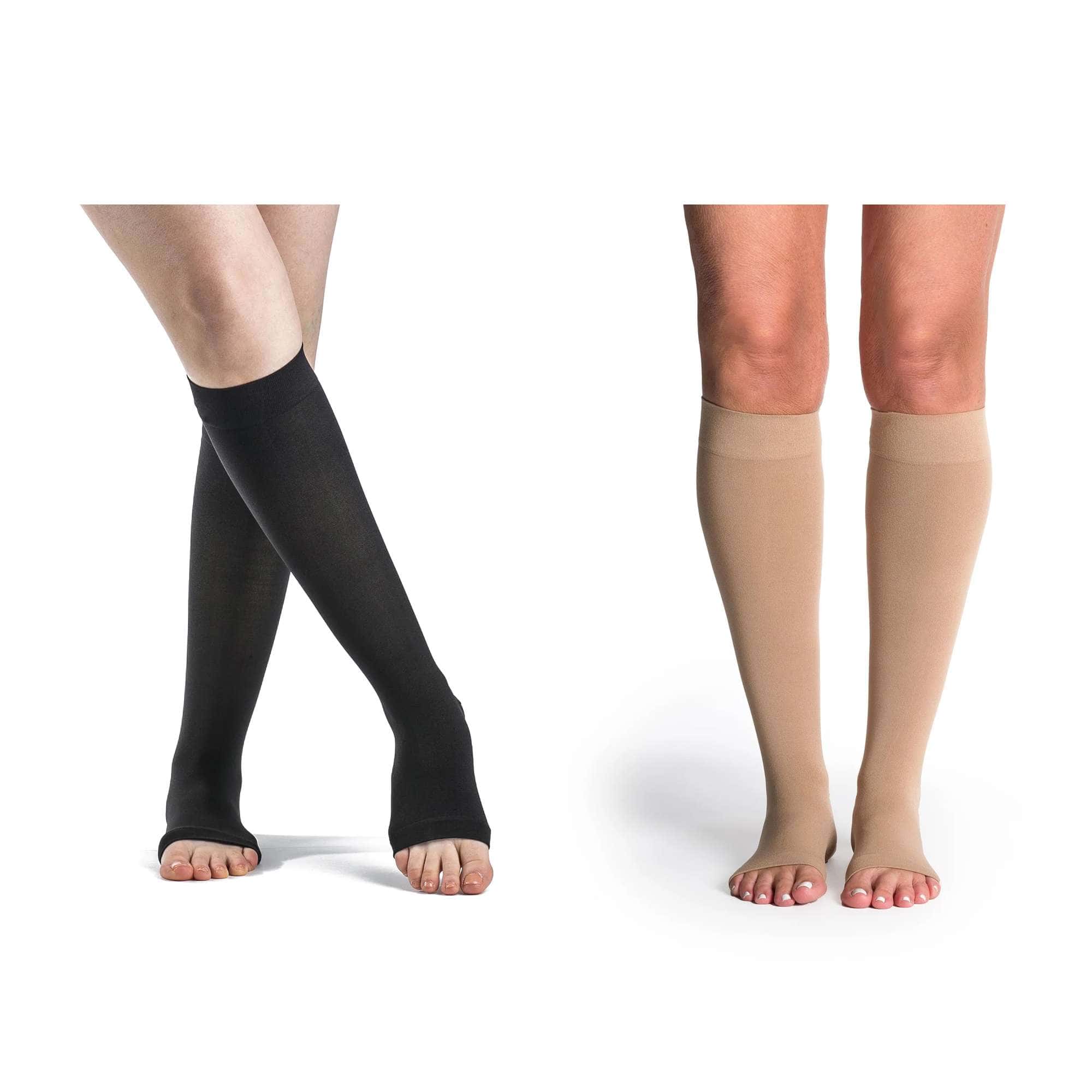 Sigvaris Women's Soft Opaque Calf-High Compression Socks, 15-20mmHg - Image 2