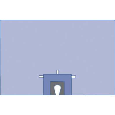 Medline Shoulder Split Drape with Hook and Loop Style Line Holders - Case of 8 - Image 2