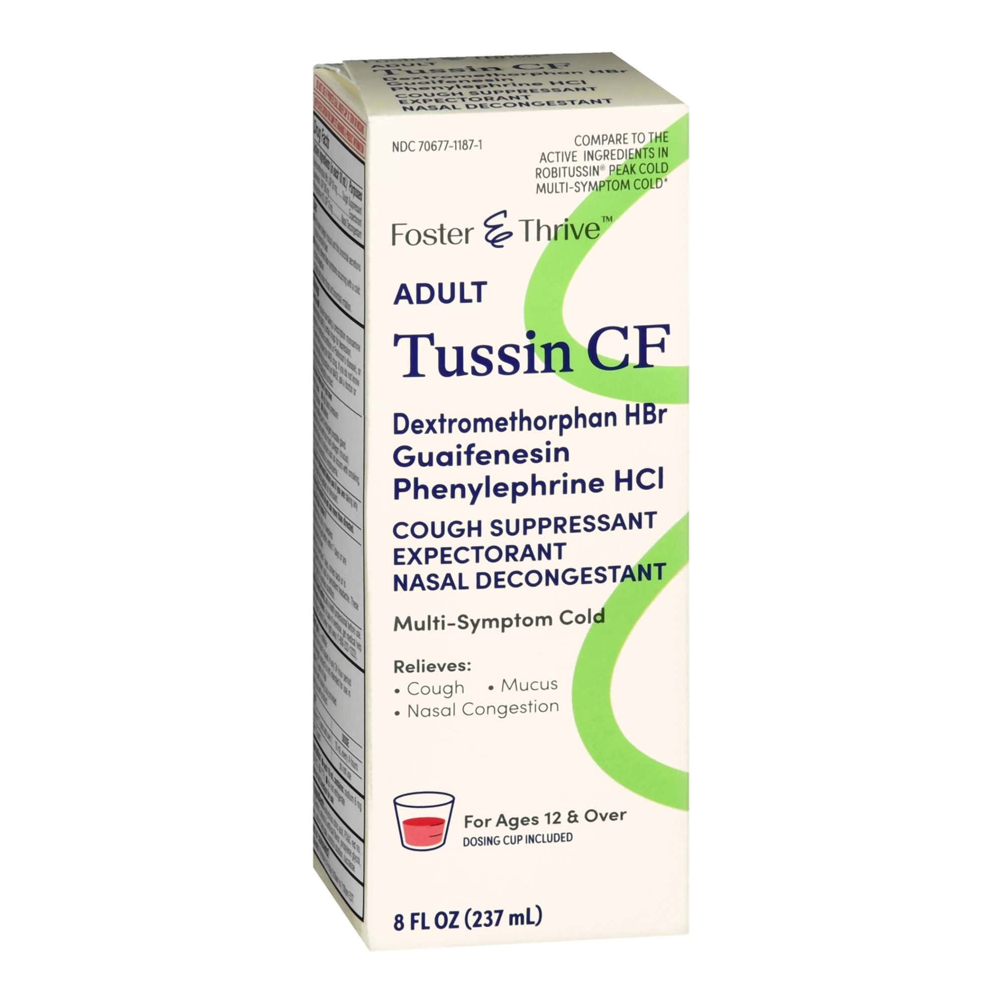 Foster and Thrive Cold and Cough Relief Liquid Bottle - Image 1