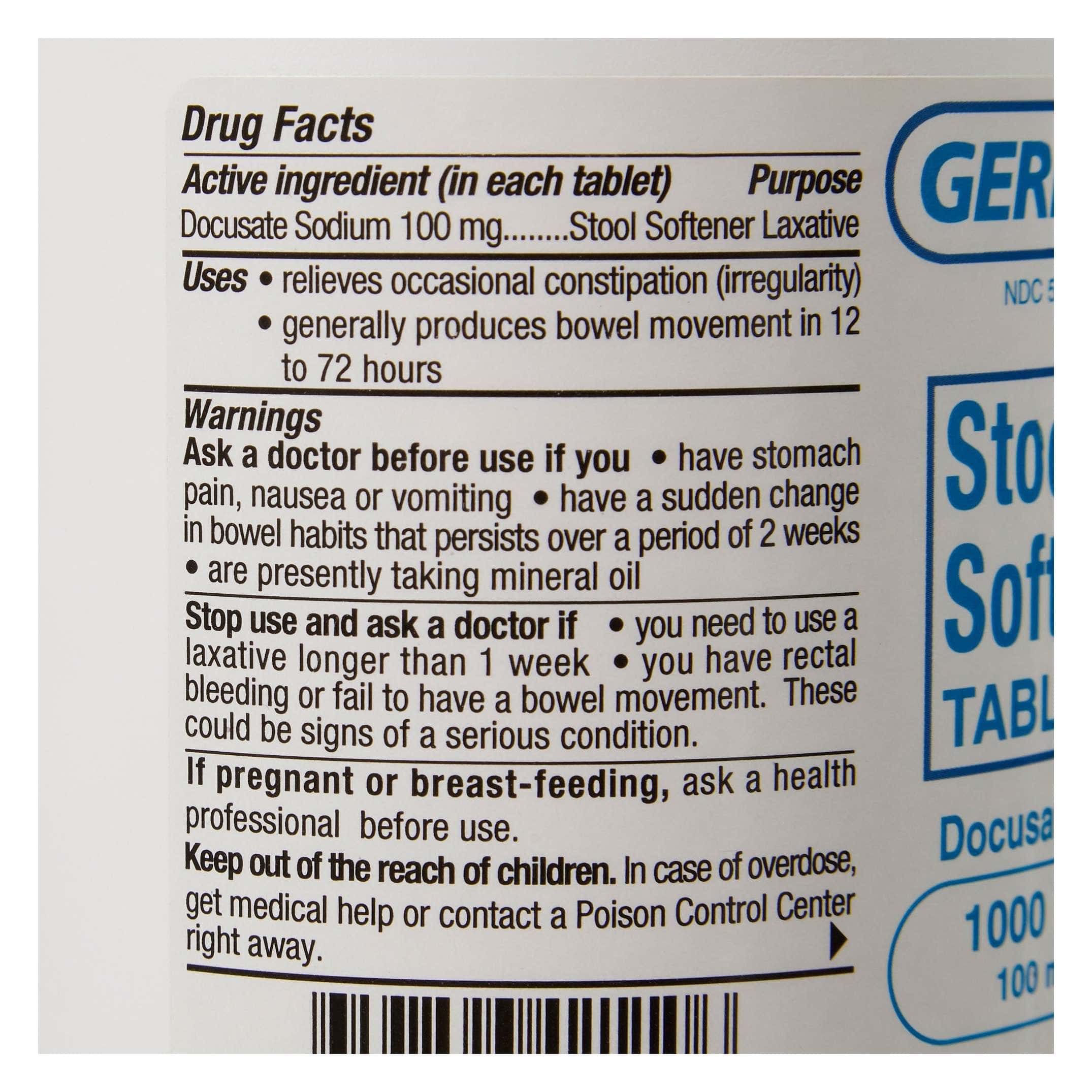 Geri-Care Docusate Sodium Stool Softener Tablet, 100 mg - Image 2