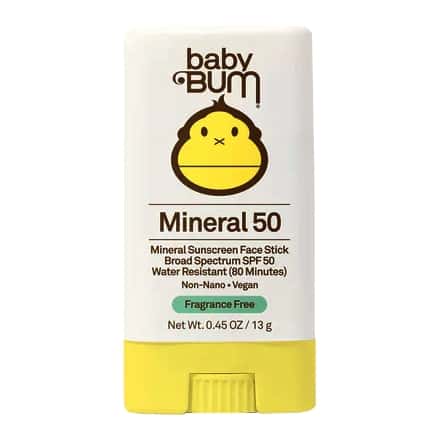 Baby Bum SPF 50 Mineral Sunscreen Face Stick, Fragrance-Free, 0.45 oz - Image 1