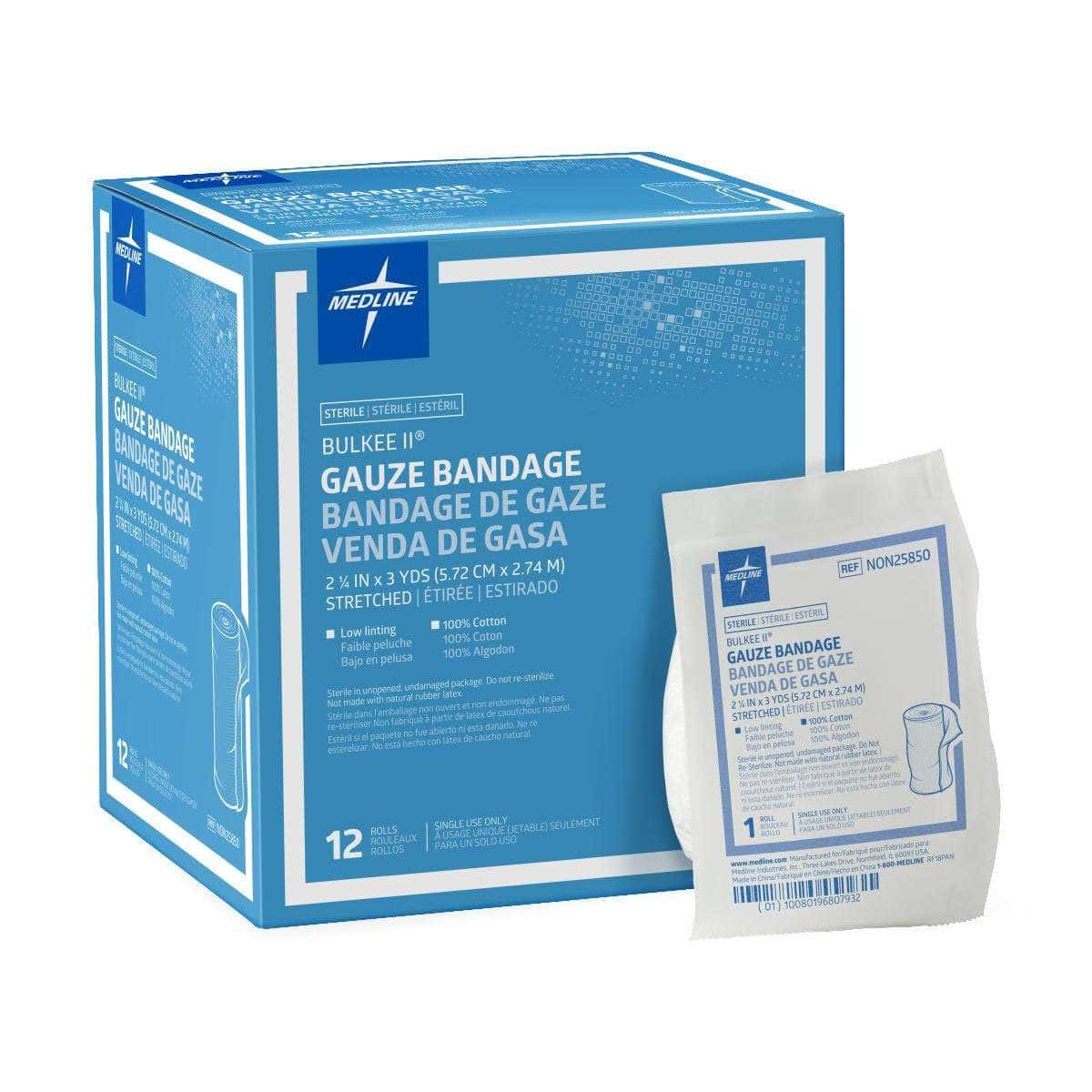 Medline Bulkee II Sterile Cotton Gauze Bandage - Image 1