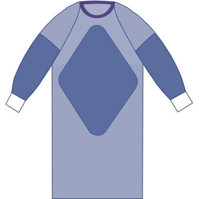 Medline Aurora Fabric-Reinforced Gown with Raglan Sleeves - Image 2