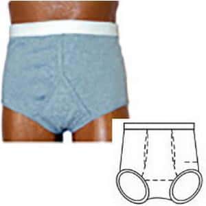 Options Men's Basic Undergarment with Built-in Ostomy Barrier Support, Gray - Image 3