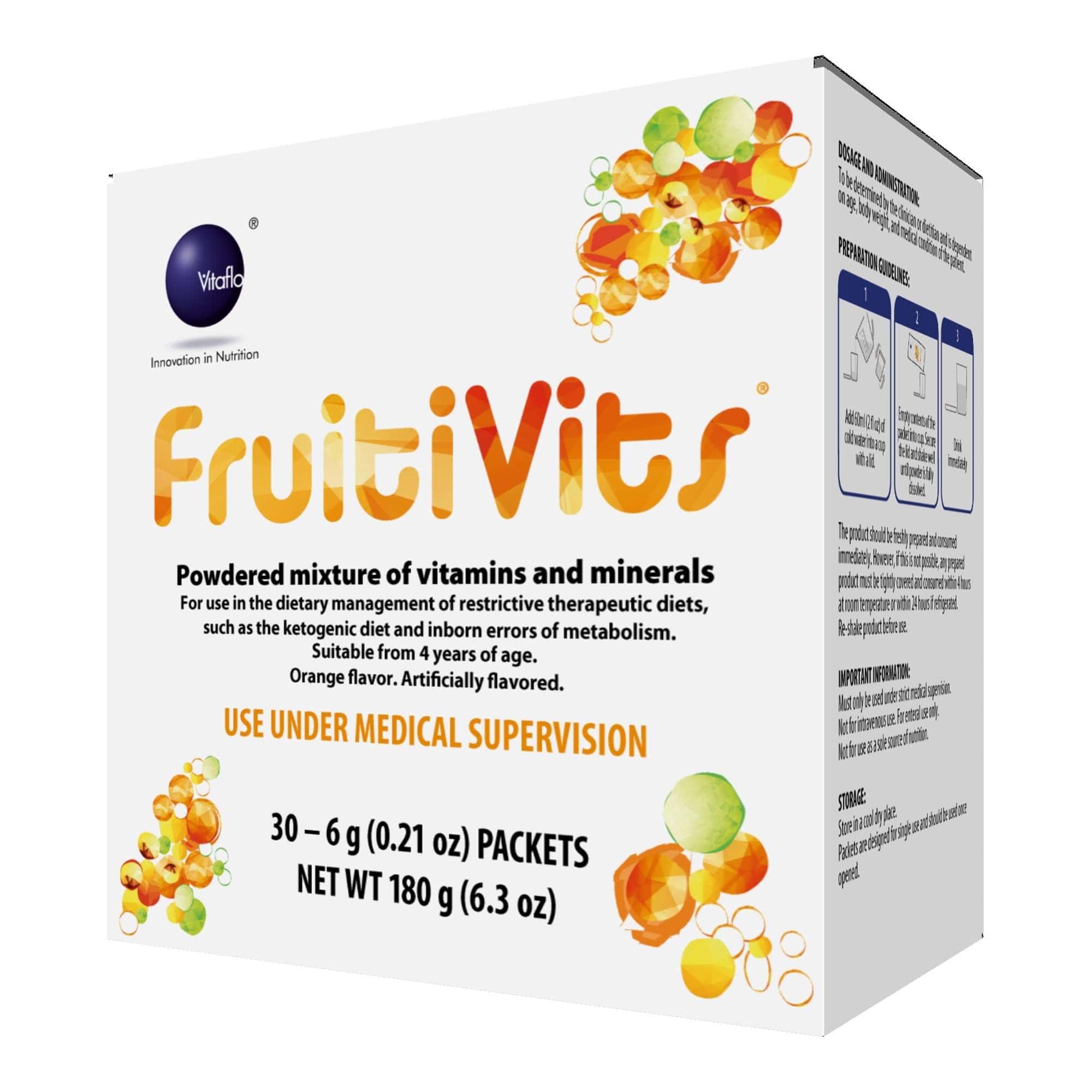 Vitaflo FruitiVits Ketogenic Oral Supplement, Orange Flavor - Image 2