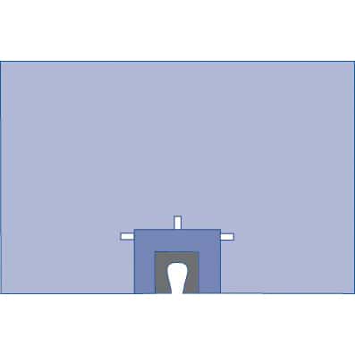 Medline Shoulder Split Drape with Hook and Loop Style Line Holders - Case of 8 - Image 1