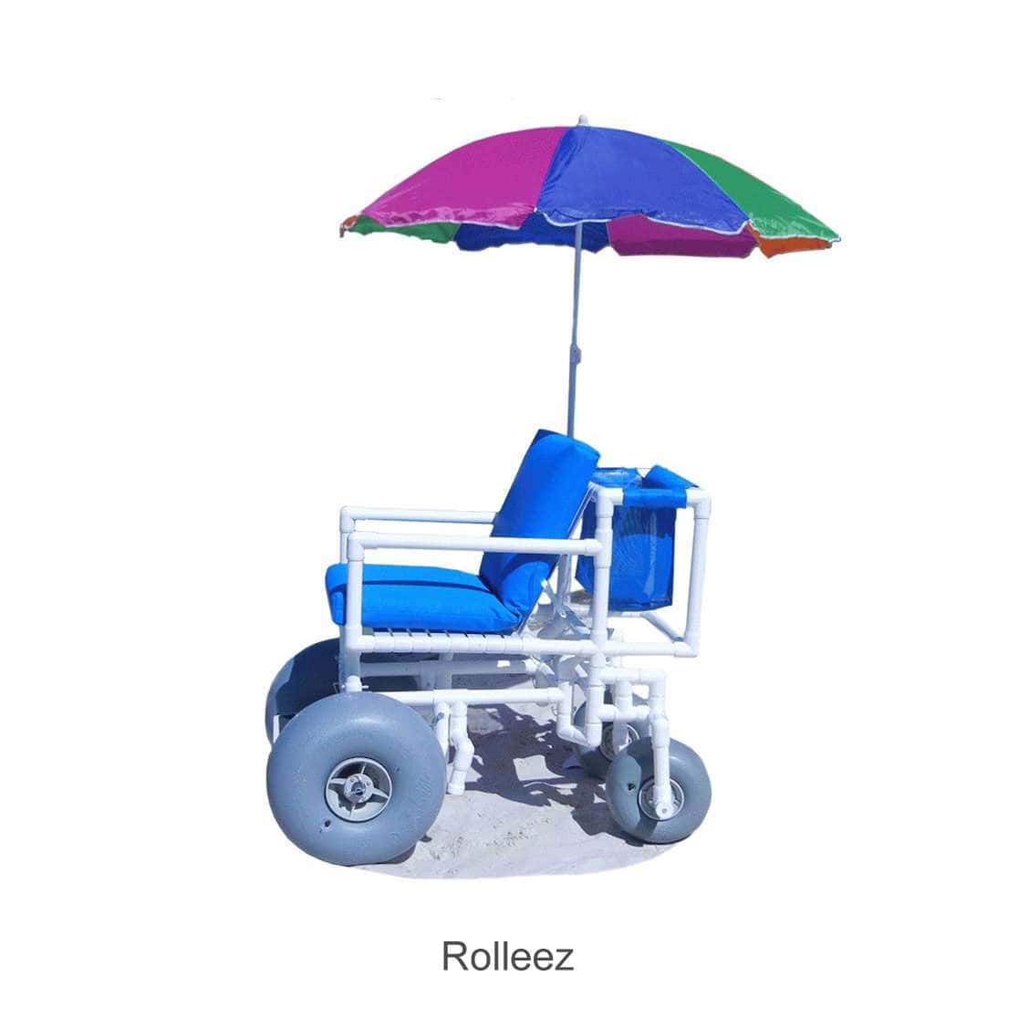 Healthline Rolleez PVC Beach Wheelchair - Image 2