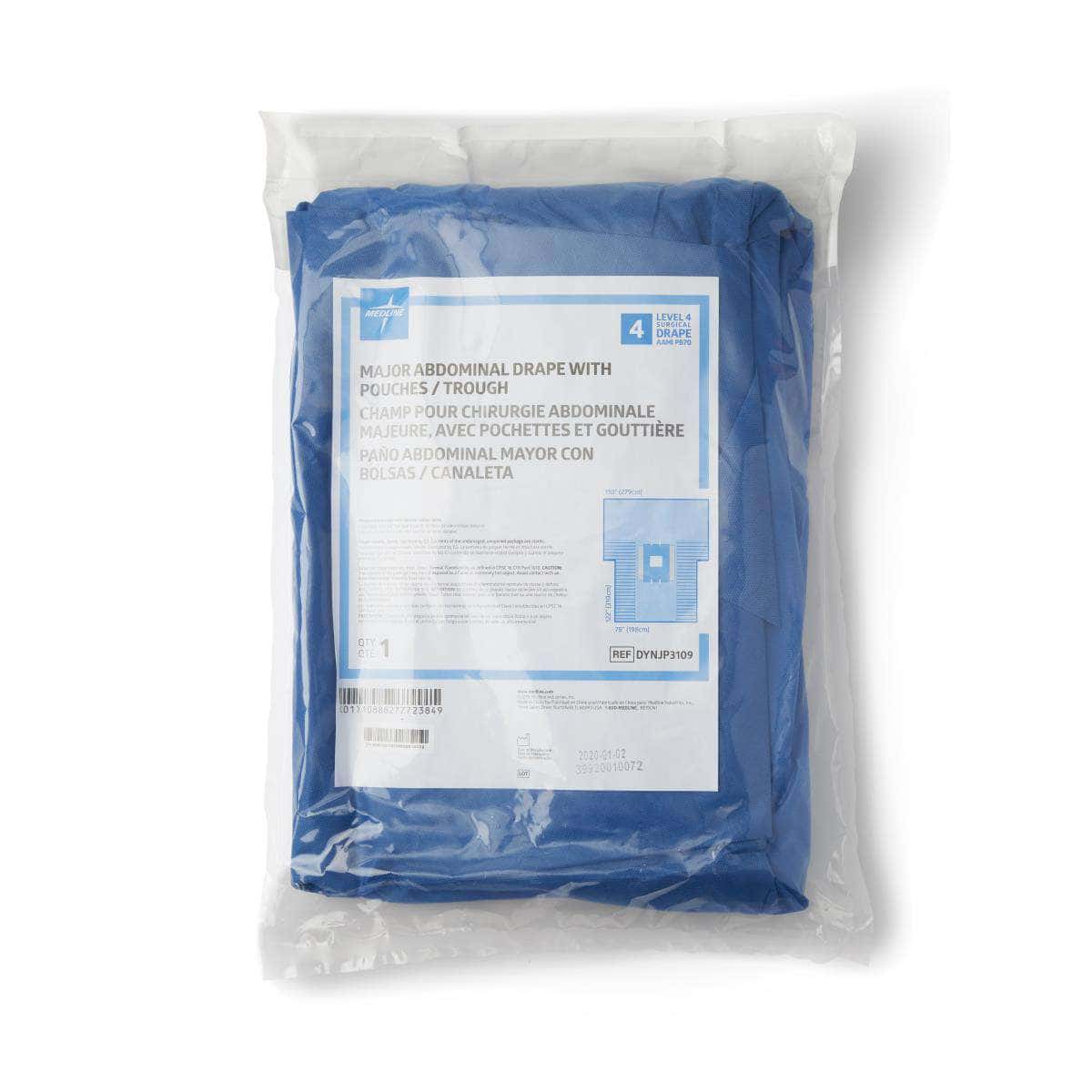 Medline Major Abdominal Surgical Drape with Pouches - Image 1