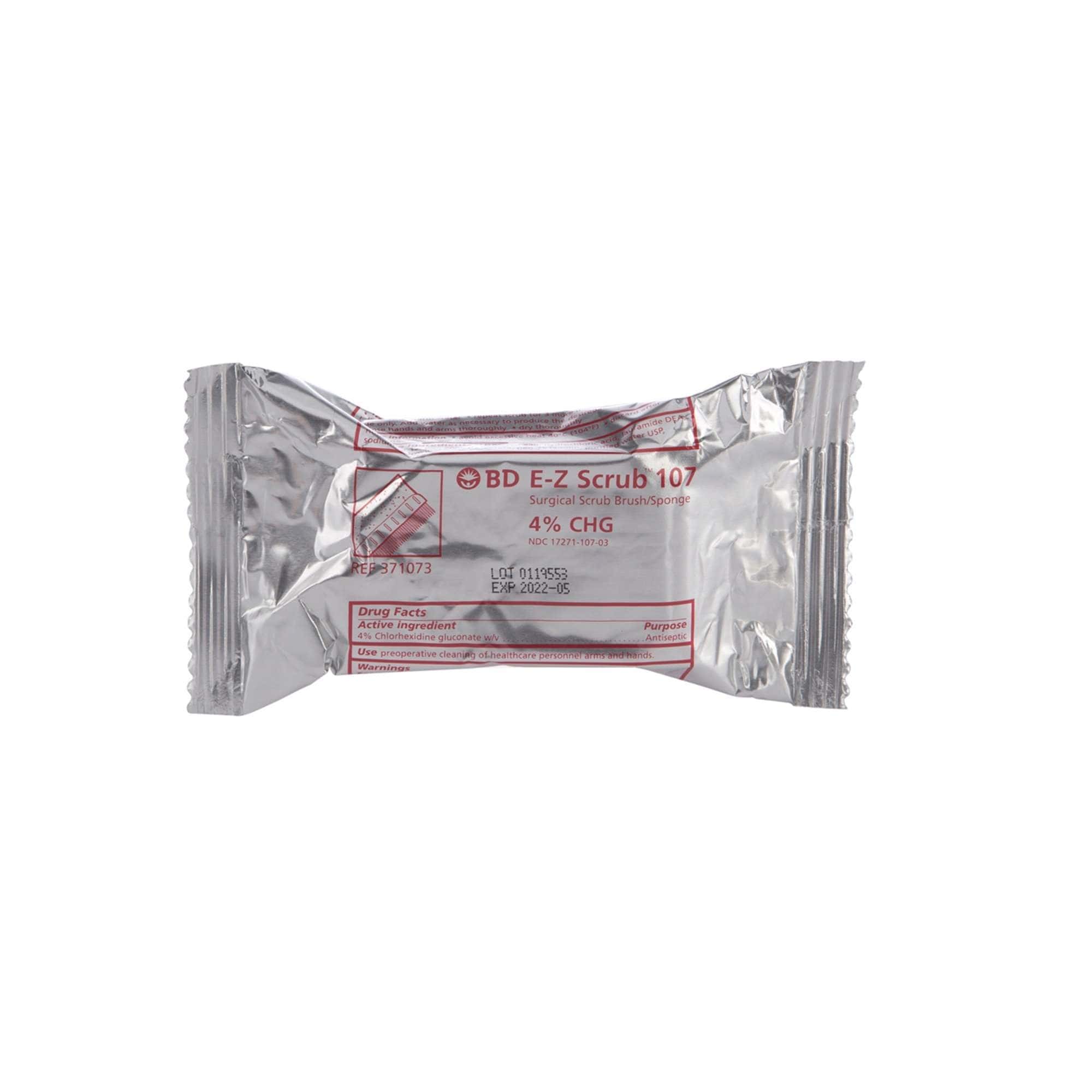 BD E-Z Scrub Impregnated Scrub Brush, Red - Image 4