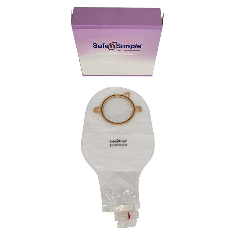 Safe N Simple Transparent Two-Piece System Urostomy Pouch - Image 1