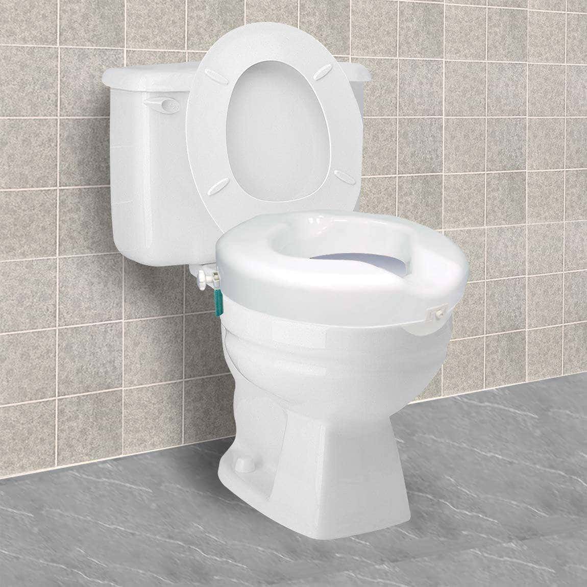 Carex Safe Lock Bariatric Raised Toilet Seat - Image 3