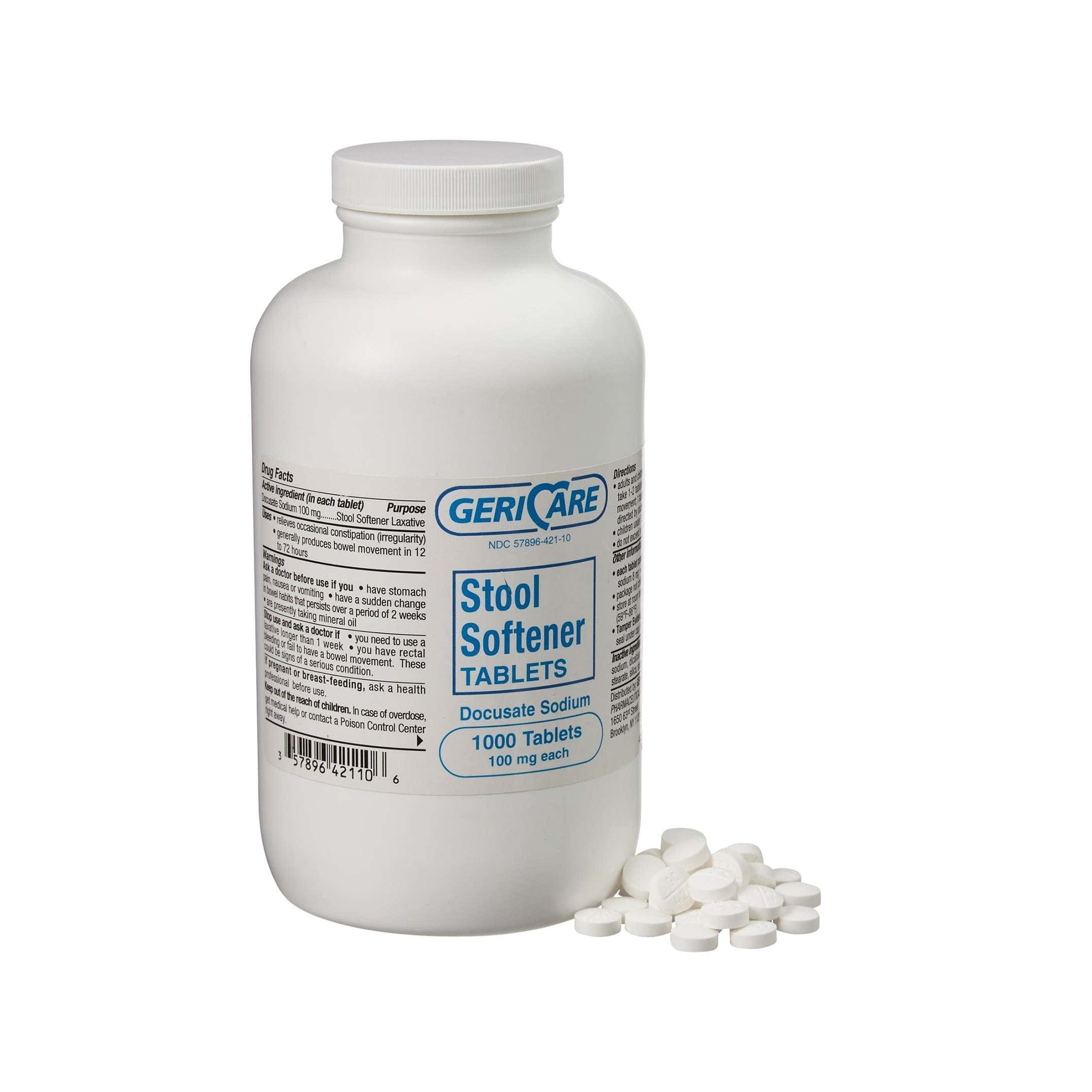 Geri-Care Docusate Sodium Stool Softener Tablet, 100 mg - Image 1