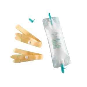 Dispoz-A-Bag Leg Bag with Rubber Cap Valve - Image 1