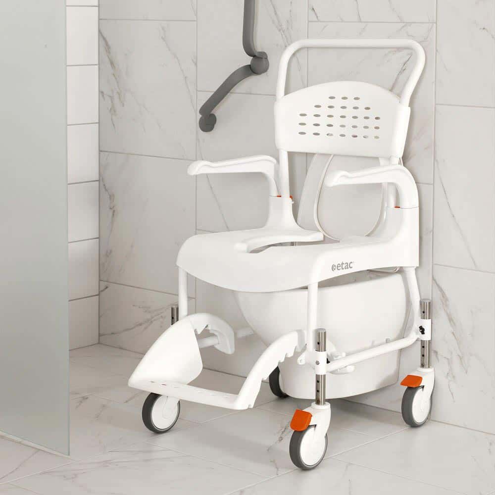 Etac Clean Height Adjustable Shower Commode Chair - Image 3