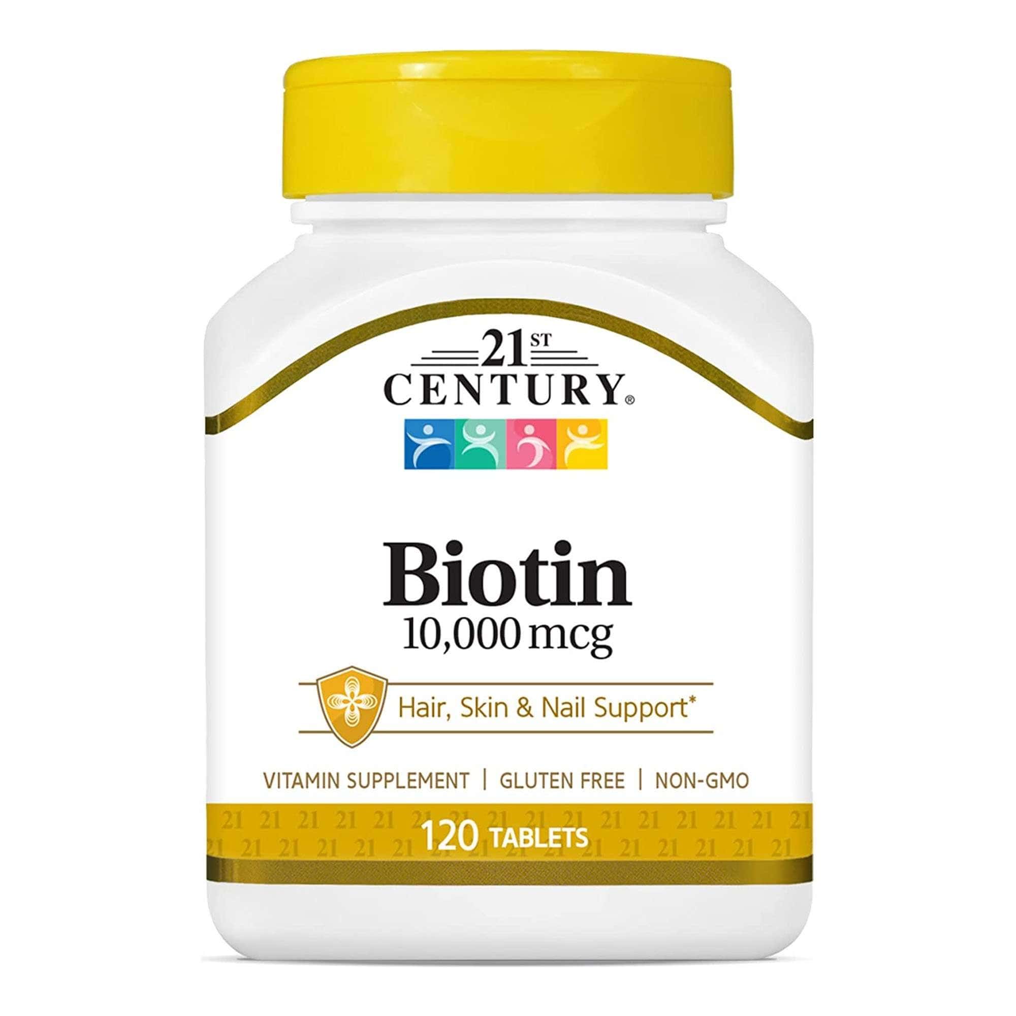 21st Century Vitamin B7 Biotin Supplement Tablets, 10,000 mcg - Image 1