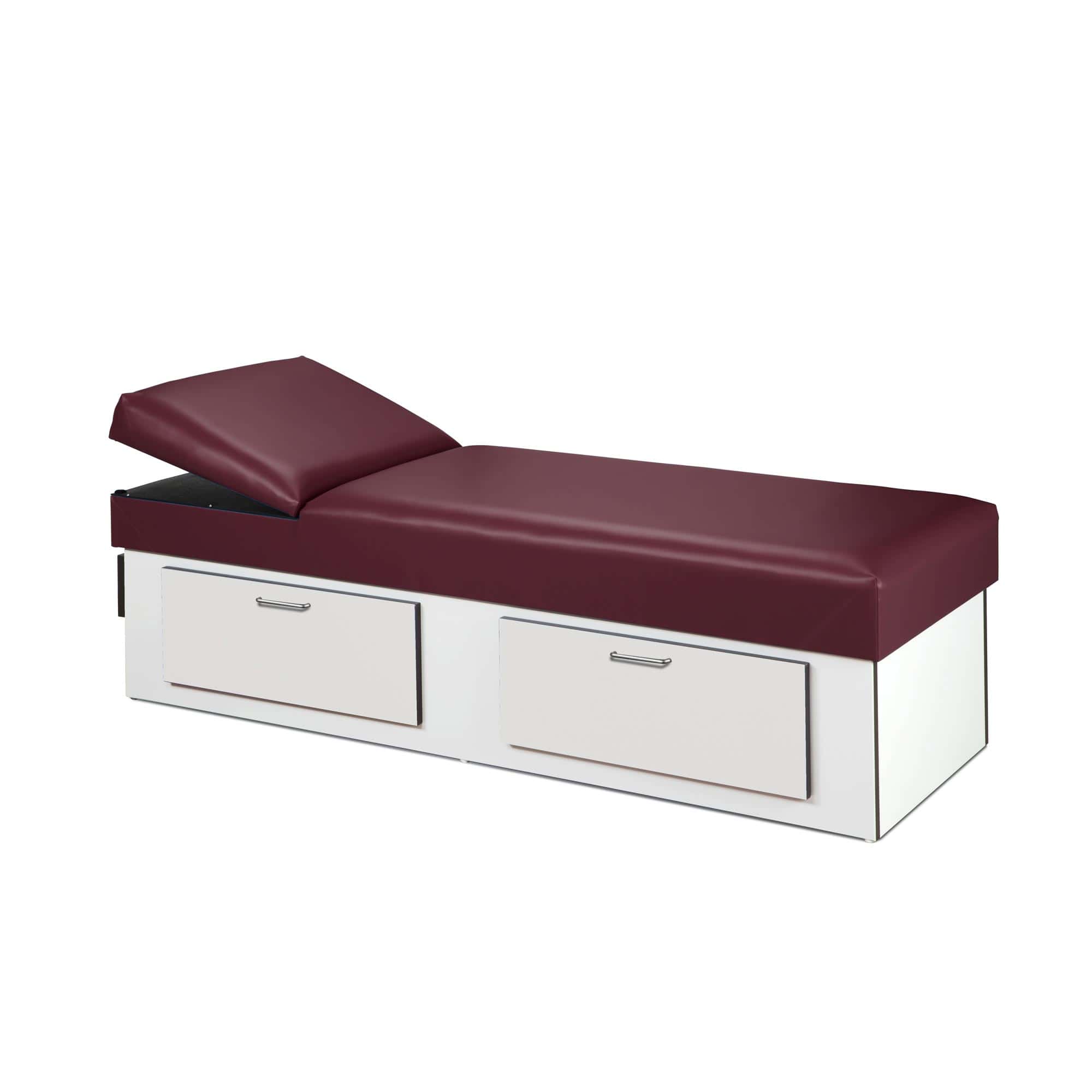 Clinton upholstered apron recovery couch with double drawer storage - Image 3
