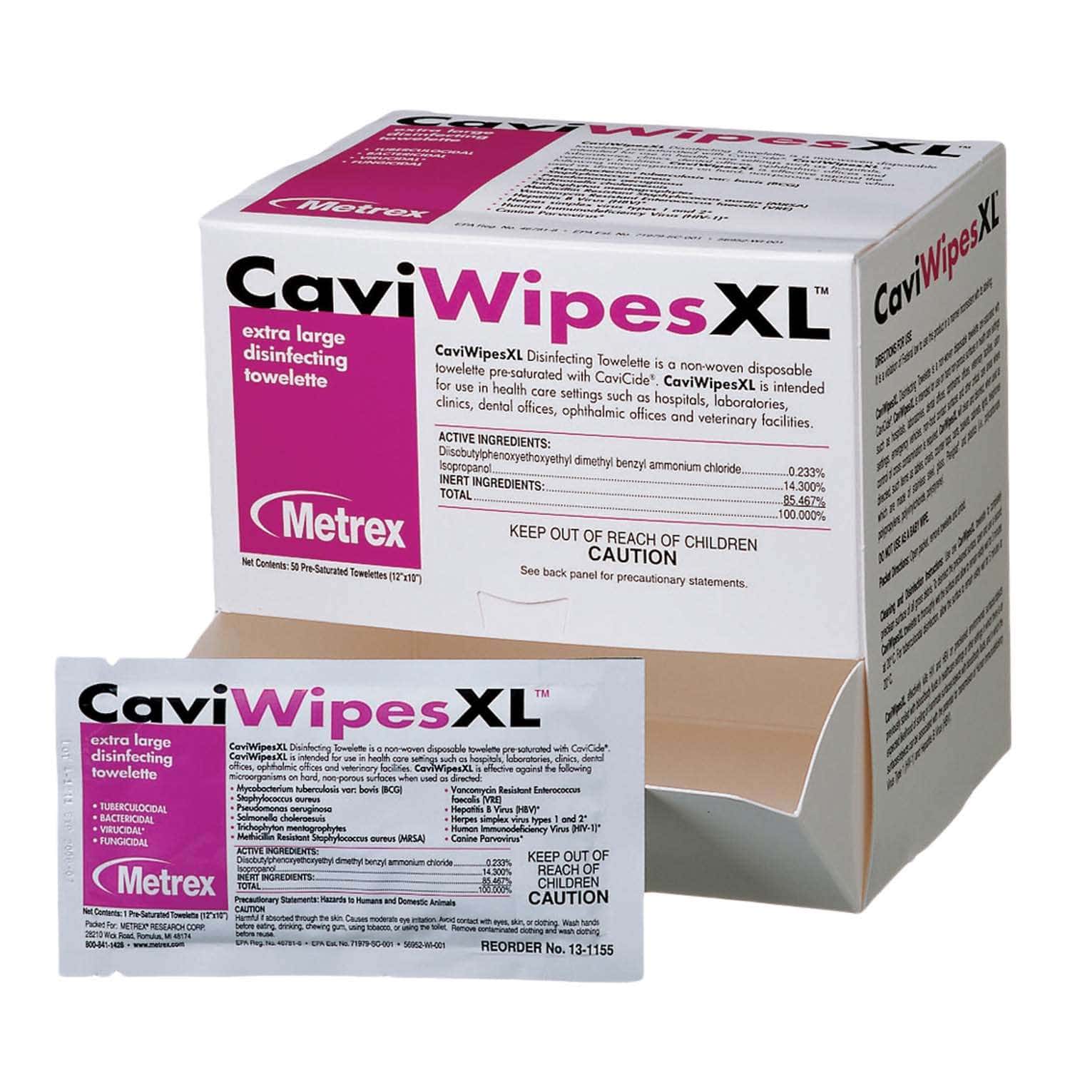 CaviWipes XL Surface Disinfectant Wipe - Image 2