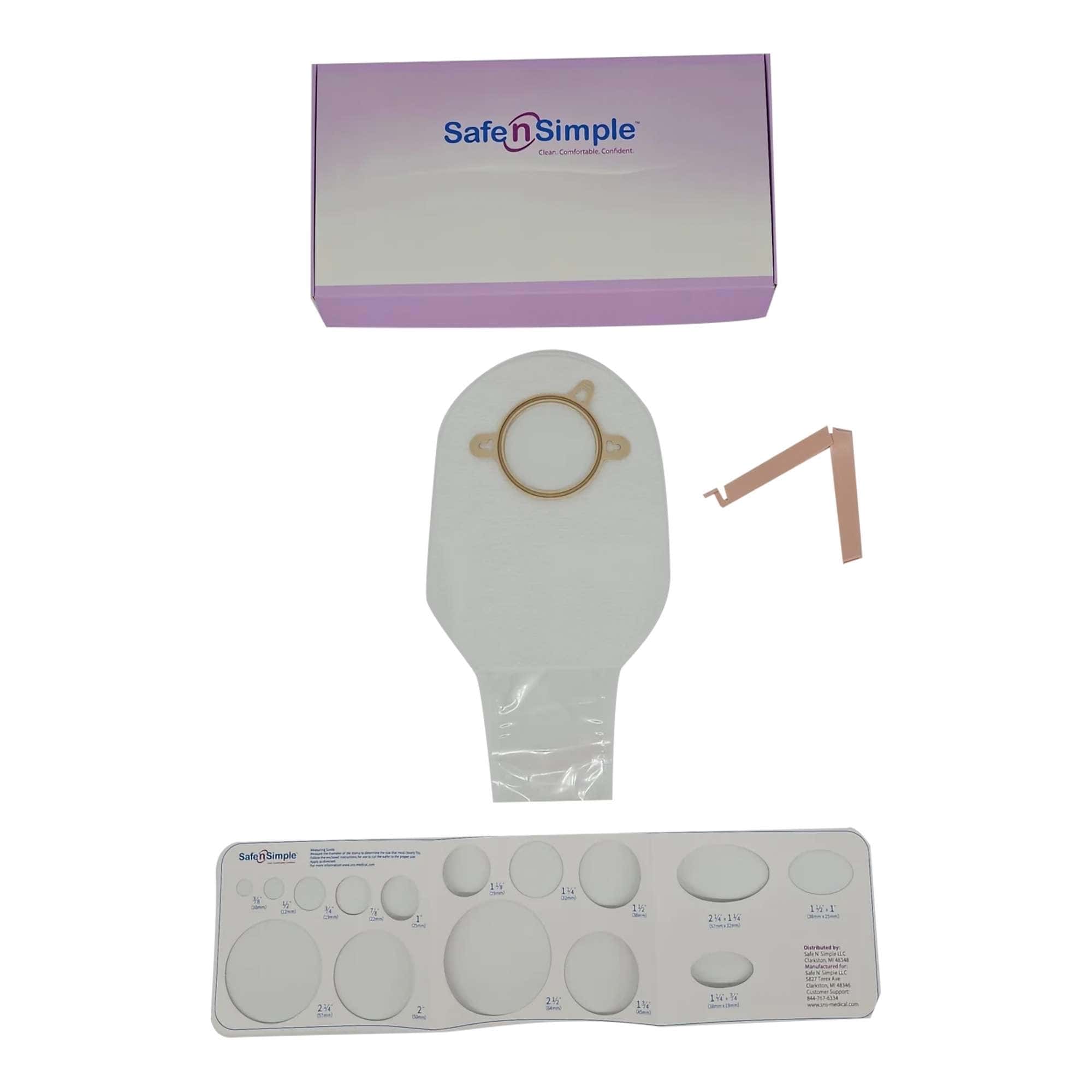 Safe N Simple Transparent Two-Piece System Ostomy Pouch - Image 1