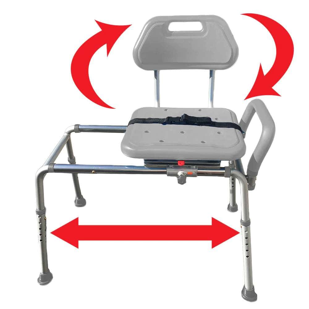 Platinum Health Gateway Premium Sliding Bath Transfer Bench with Swivel Seat Padded - Image 4