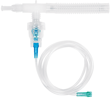 AirLife Misty Max 10 Nebulizer with Baffled Tee, 7 Ft U-Connect-It Tubing, Mouthpiece and 6" Flextube - Image 1