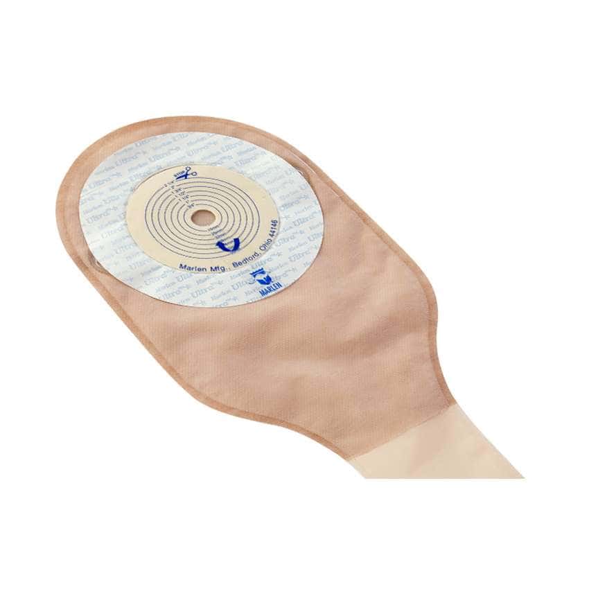 UltraLite 9" One-Piece Ileostomy Pouches, Shallow Convexity, 1-5/8" Opening - Box of 10 - Image 1