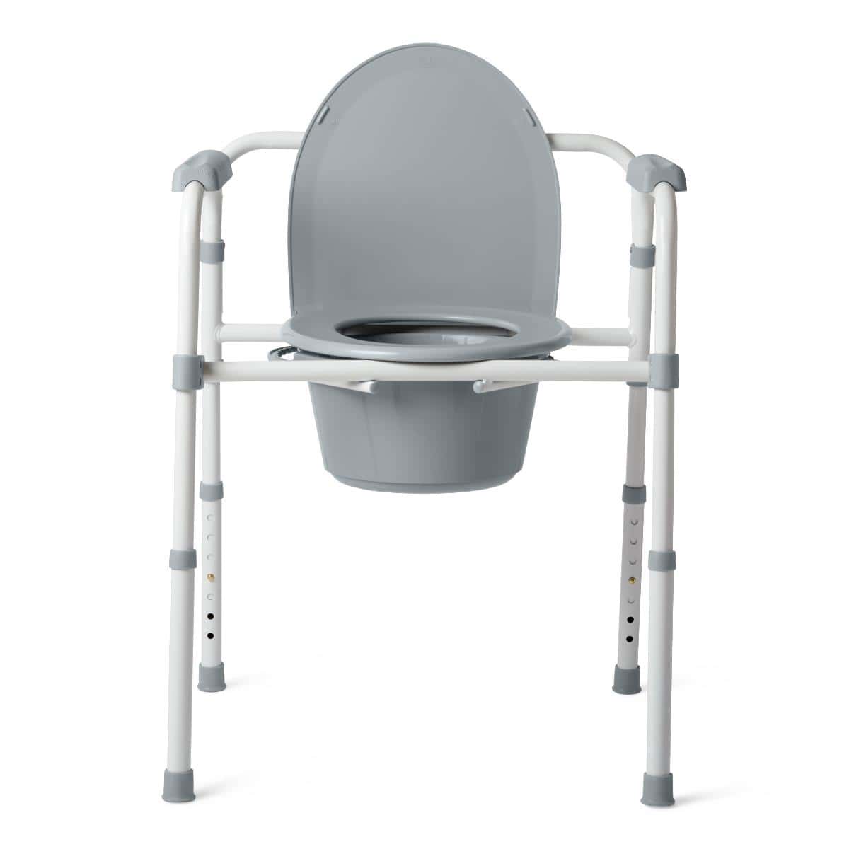 Medline Standard Steel 3 in 1 Folding Commodes - Image 1
