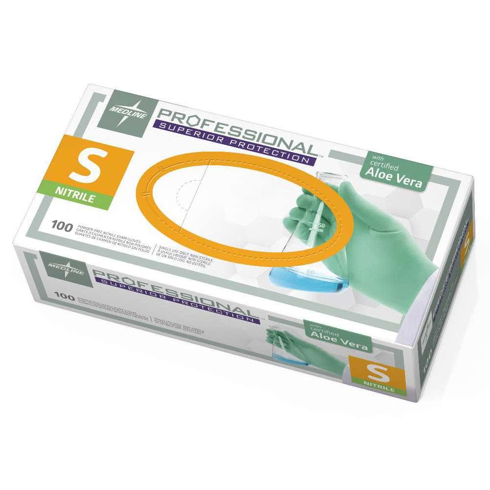 Medline Professional Powder-Free Textured Nitrile Exam Gloves - Image 1