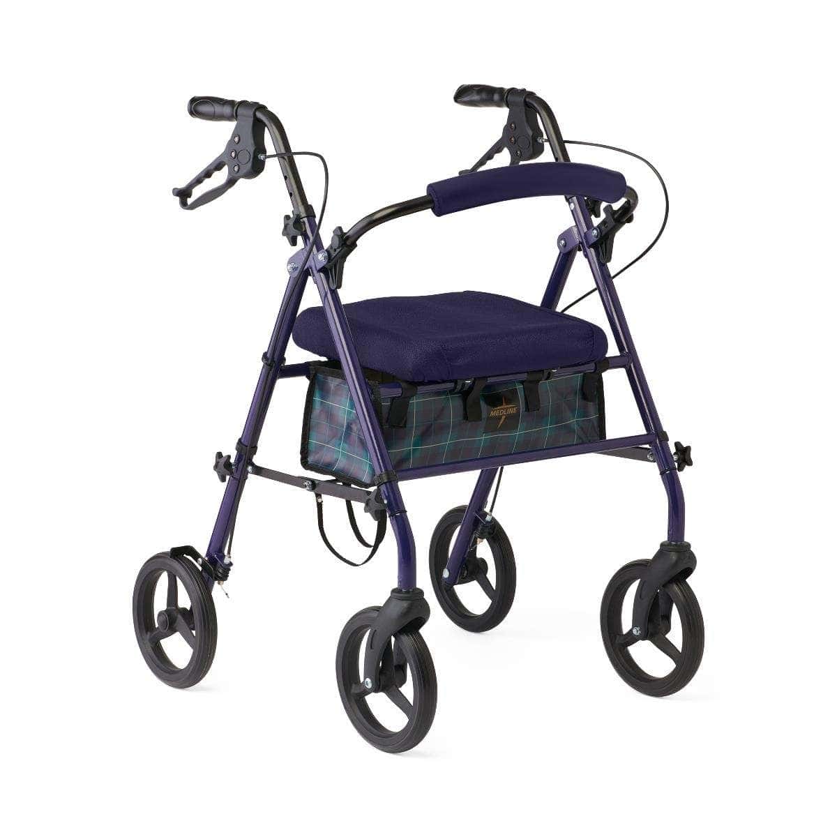 Medline Basic Steel Rollator with Microban, 8" Wheels - Image 1