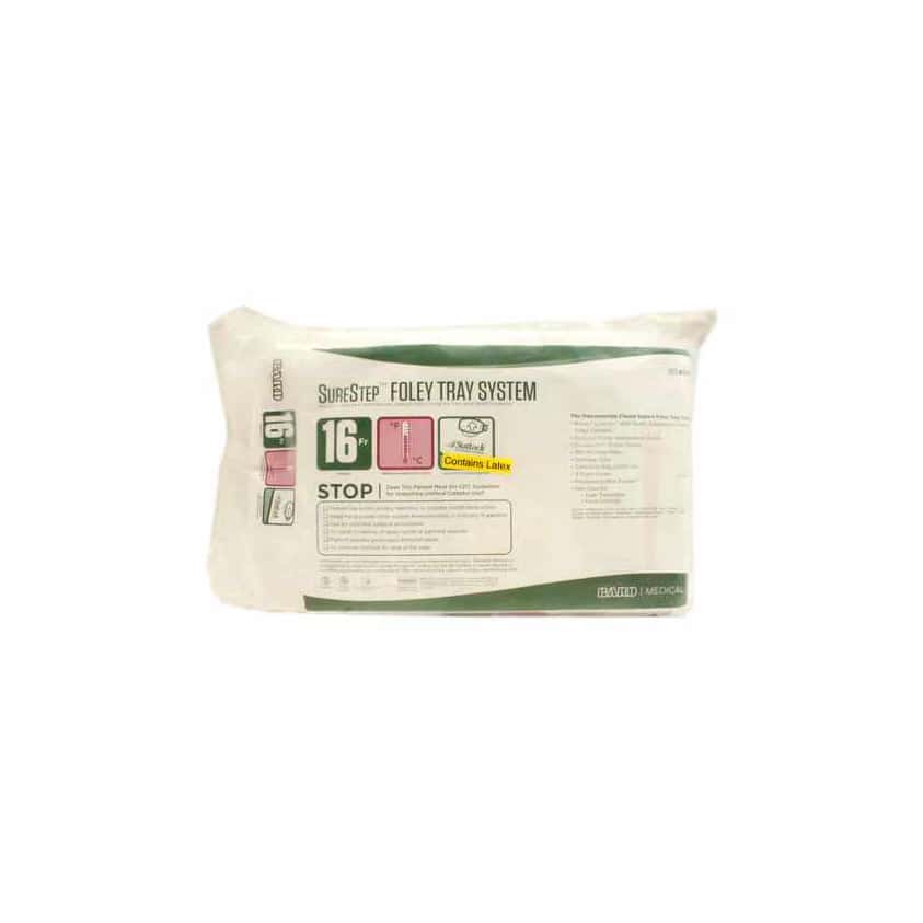 Surestep Indwelling Catheter Tray, 300 mL Urine Meter, 16 Fr, 16 Inch - Case of 10 - Image 1
