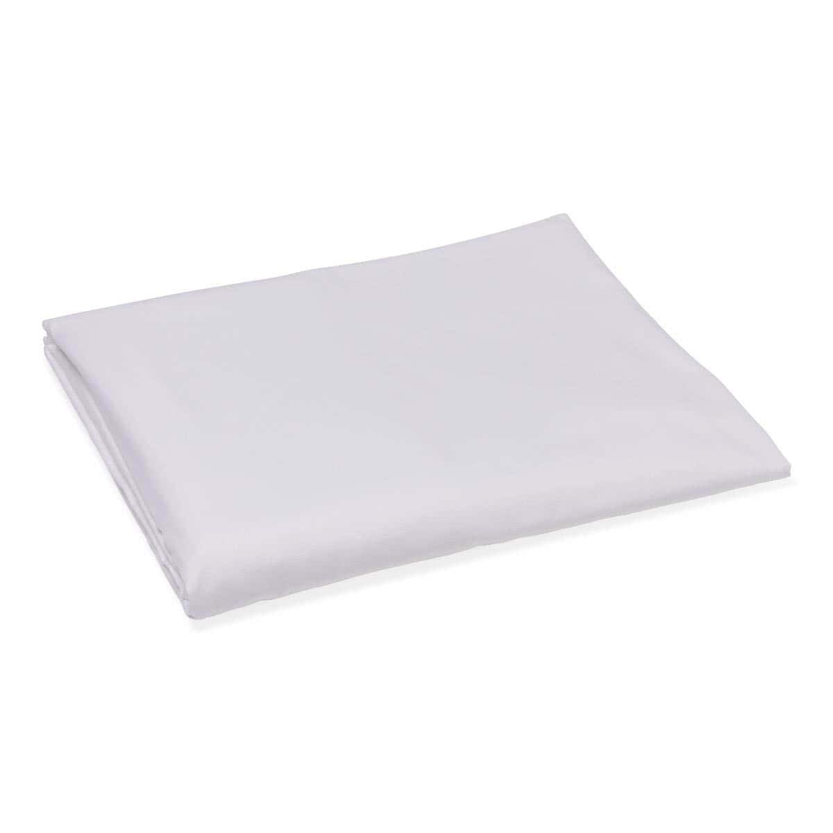 Medline Muslin Flat Sheet, White - Image 1