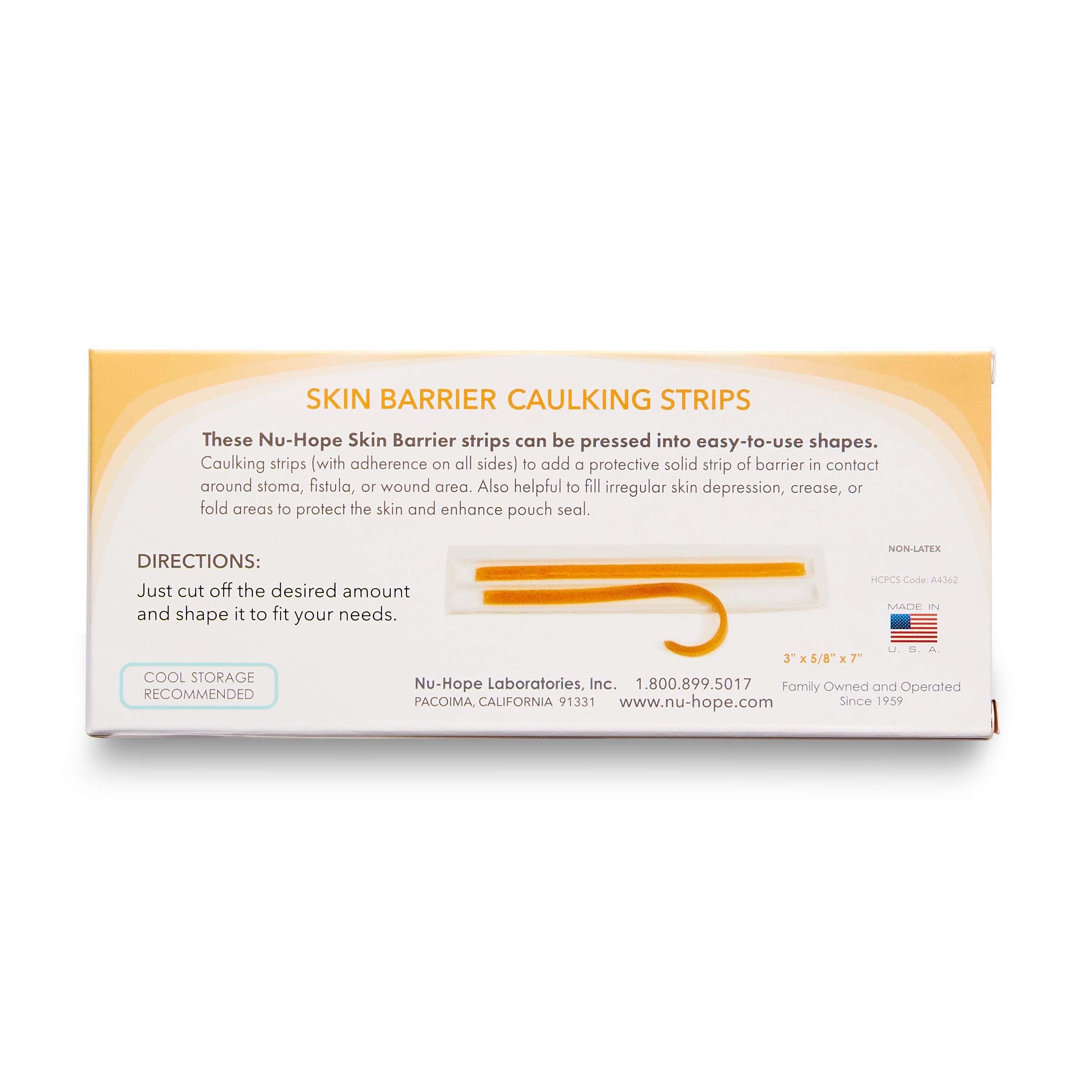 Nu-Hope Extended Wear Skin Barrier #54 Caulking Strips - Package of 10 - Image 3