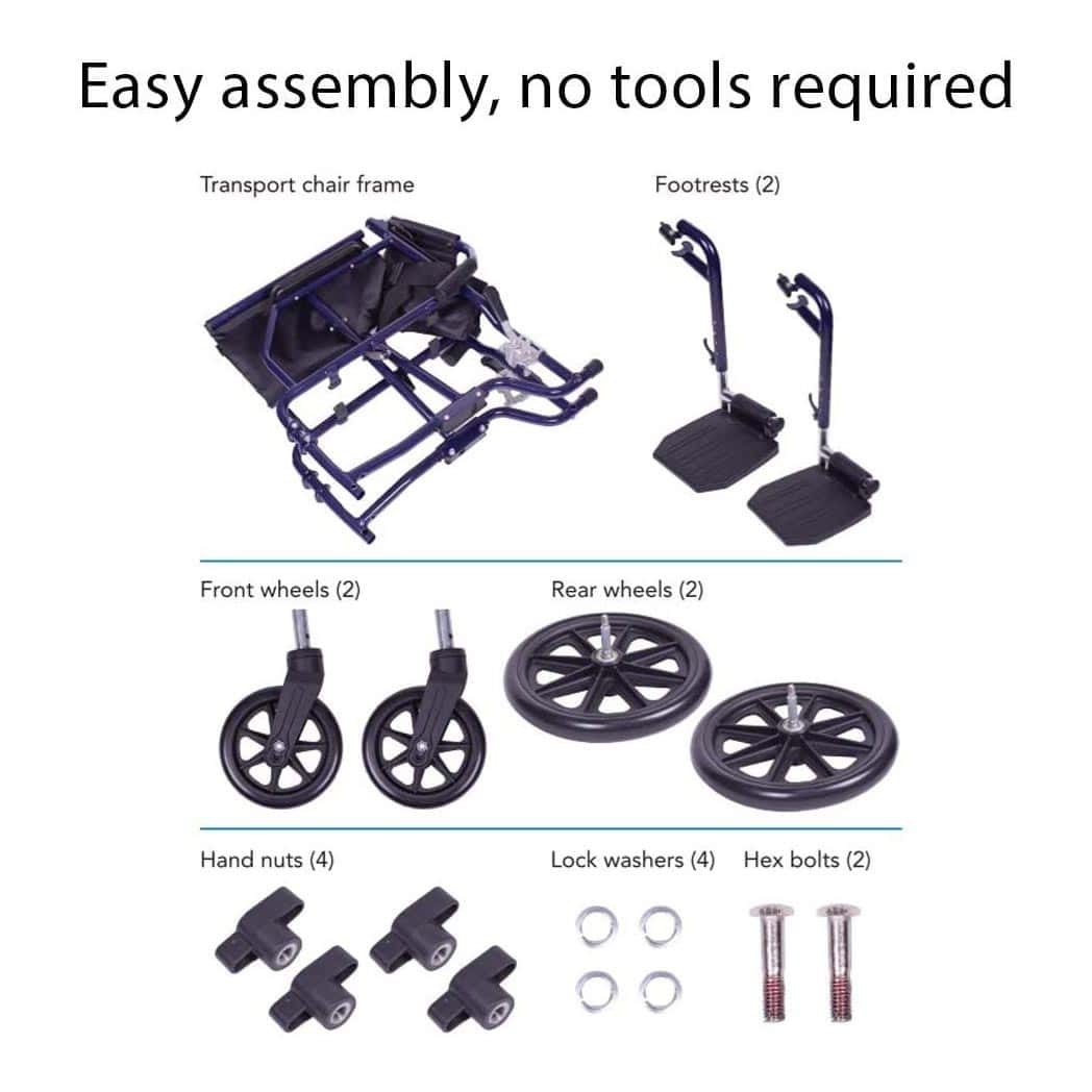 Carex Classics Transport Chair - Image 4