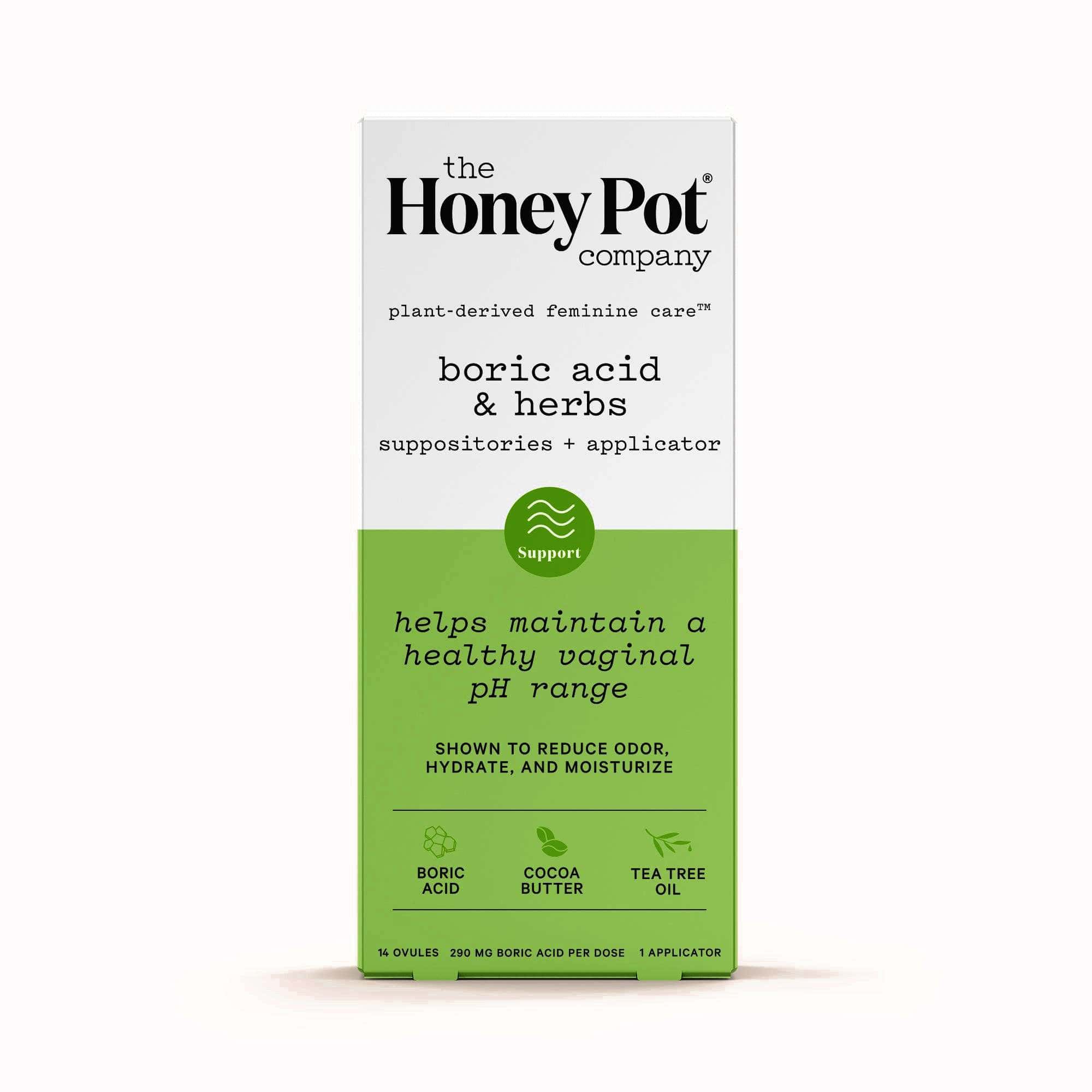 The Honey Pot Company Boric Acid & Herbs Suppositories - Image 1
