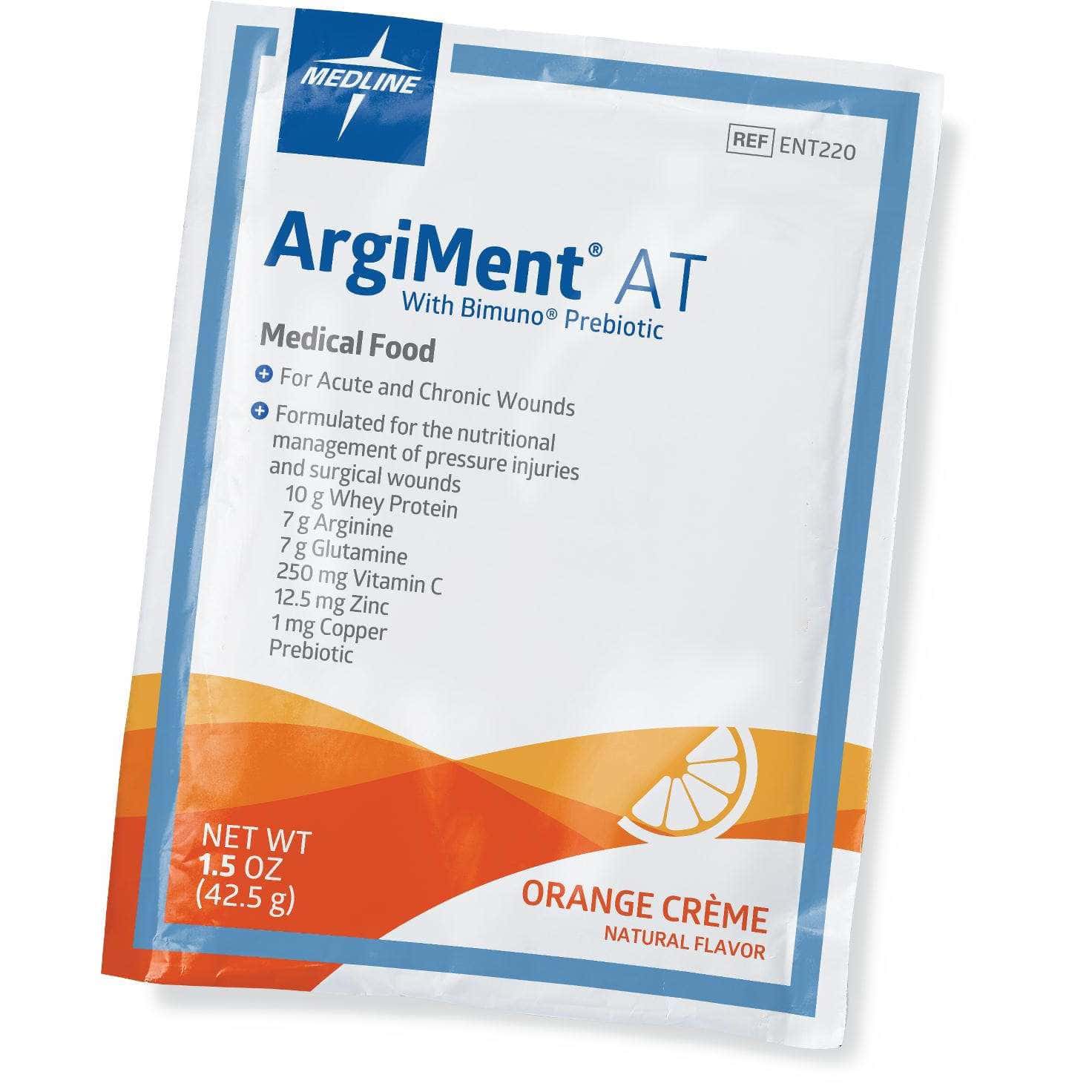 ArgiMent AT Drink Mix Powder, Orange Creme Flavor, 1.5 oz. (42.75 g) Packet - Case of 60 - Image 1