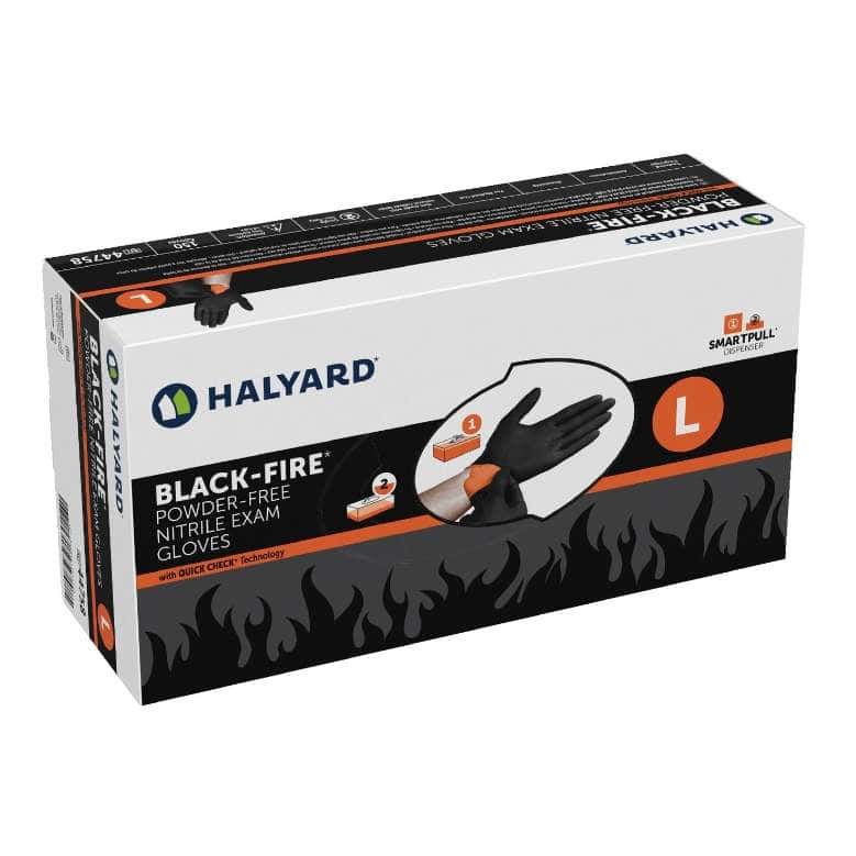 Halyard Black-Fire Nitrile Exam Gloves - Image 1