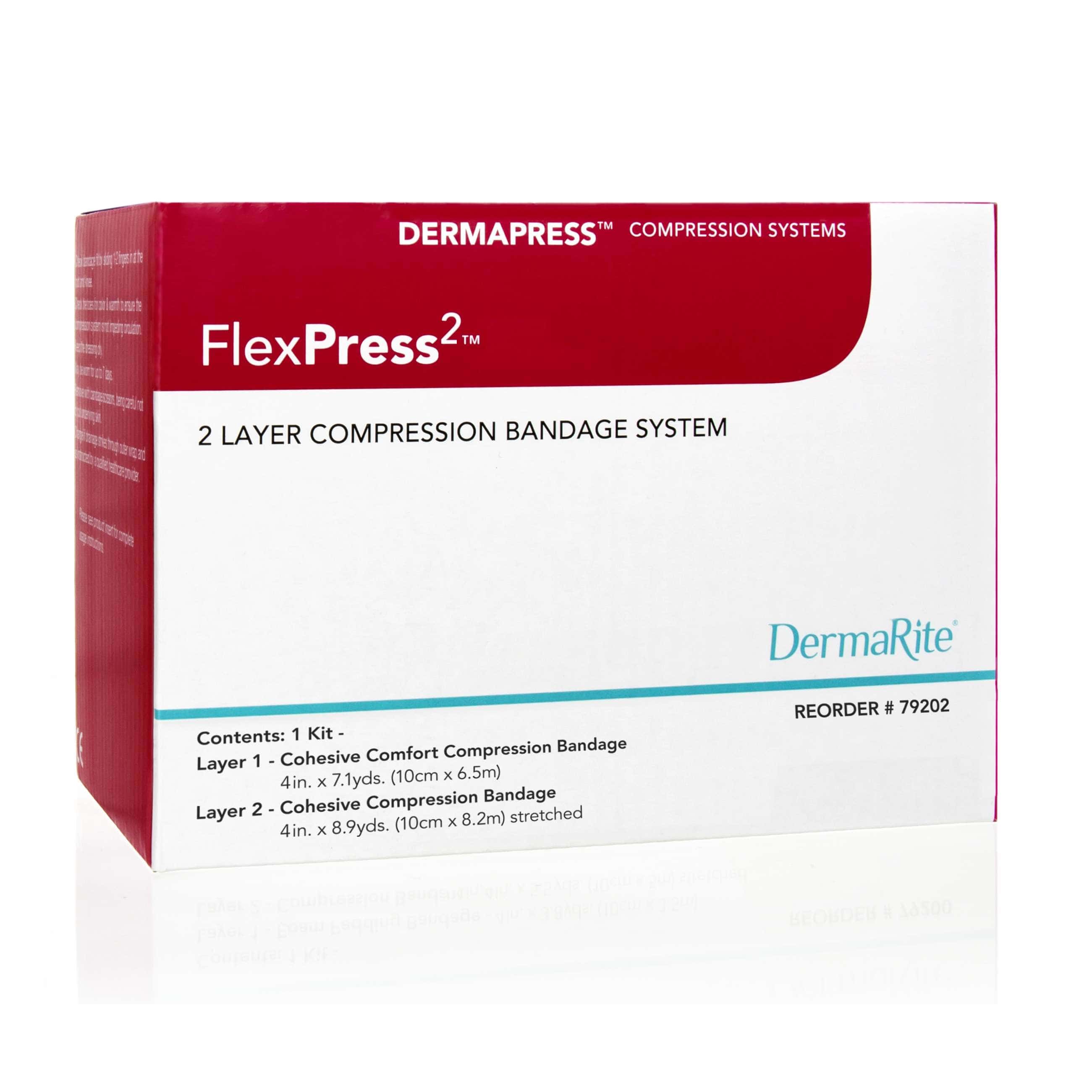 FlexPress2 Two Layer Compression Bandage System, Tan-White - Image 1