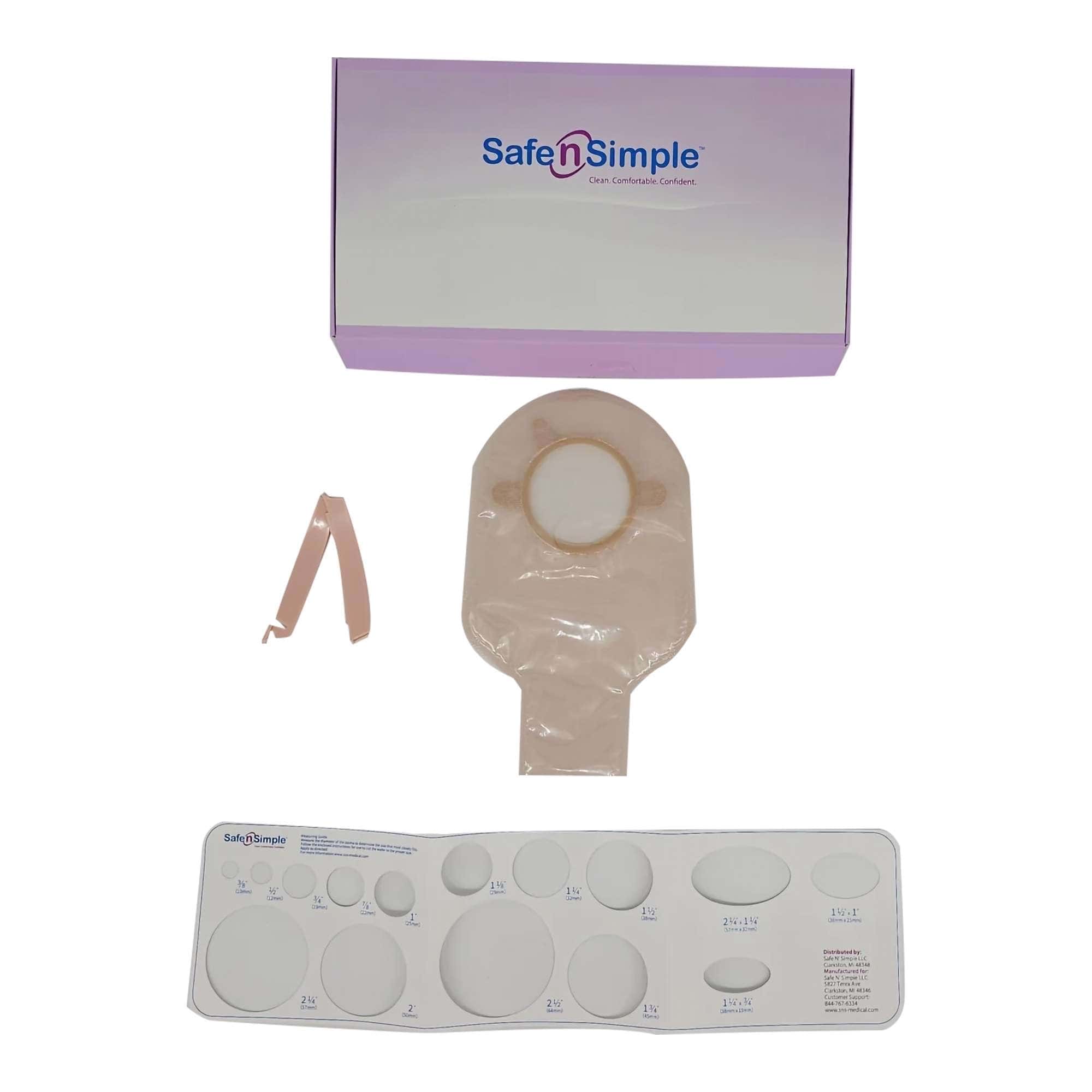 Safe N Simple Opaque Two-Piece System Ostomy Pouch - Image 2