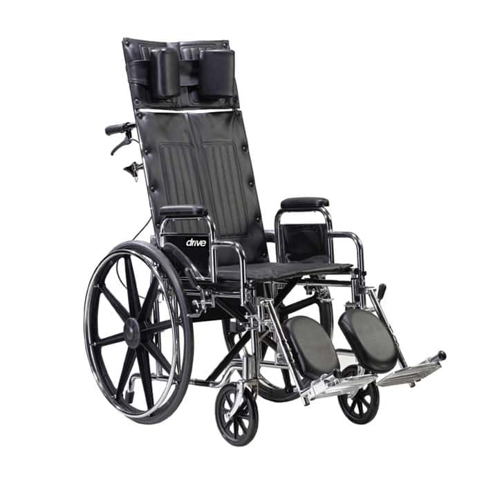 Drive Medical deluxe sentra full reclining wheelchair - Image 1