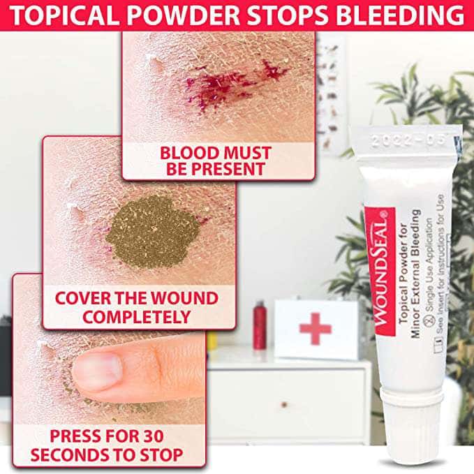 WoundSeal Topical Powder for Minor External Bleeding Hemostatic Agent - Package of 4 - Image 3