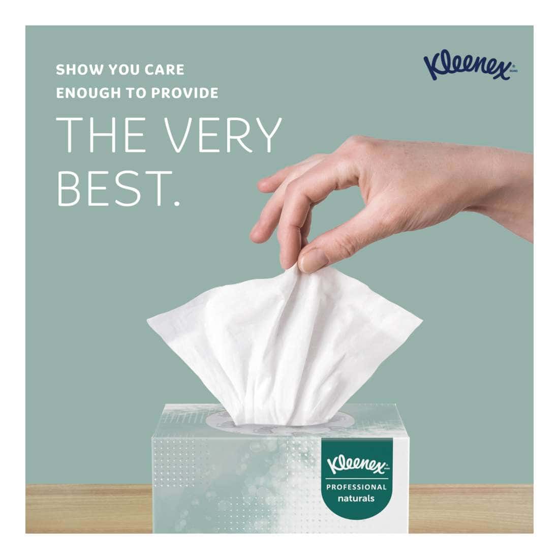 Kleenex Naturals Facial Tissue White 8 x 8.4 Inch 2-Ply - Case of 36 - Image 4