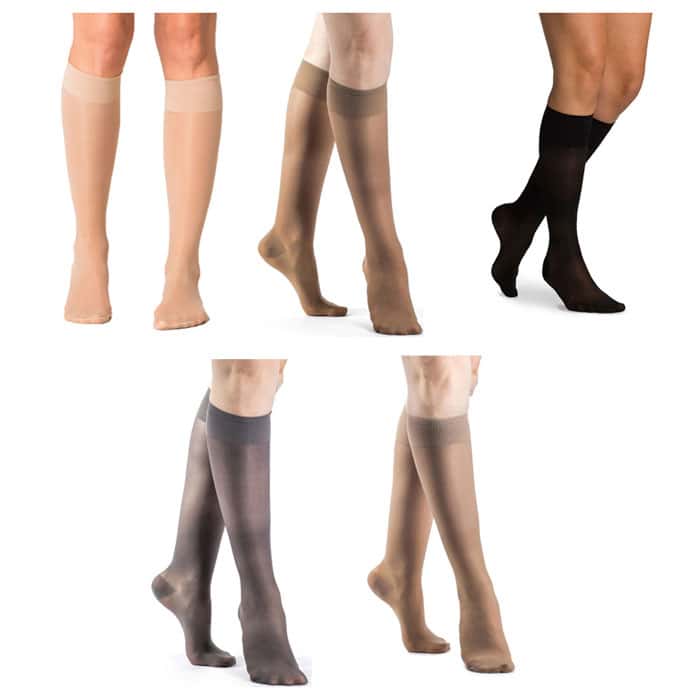 Sigvaris Sheer Fashion Knee High Compression Socks, 15-20mmHg - Image 1