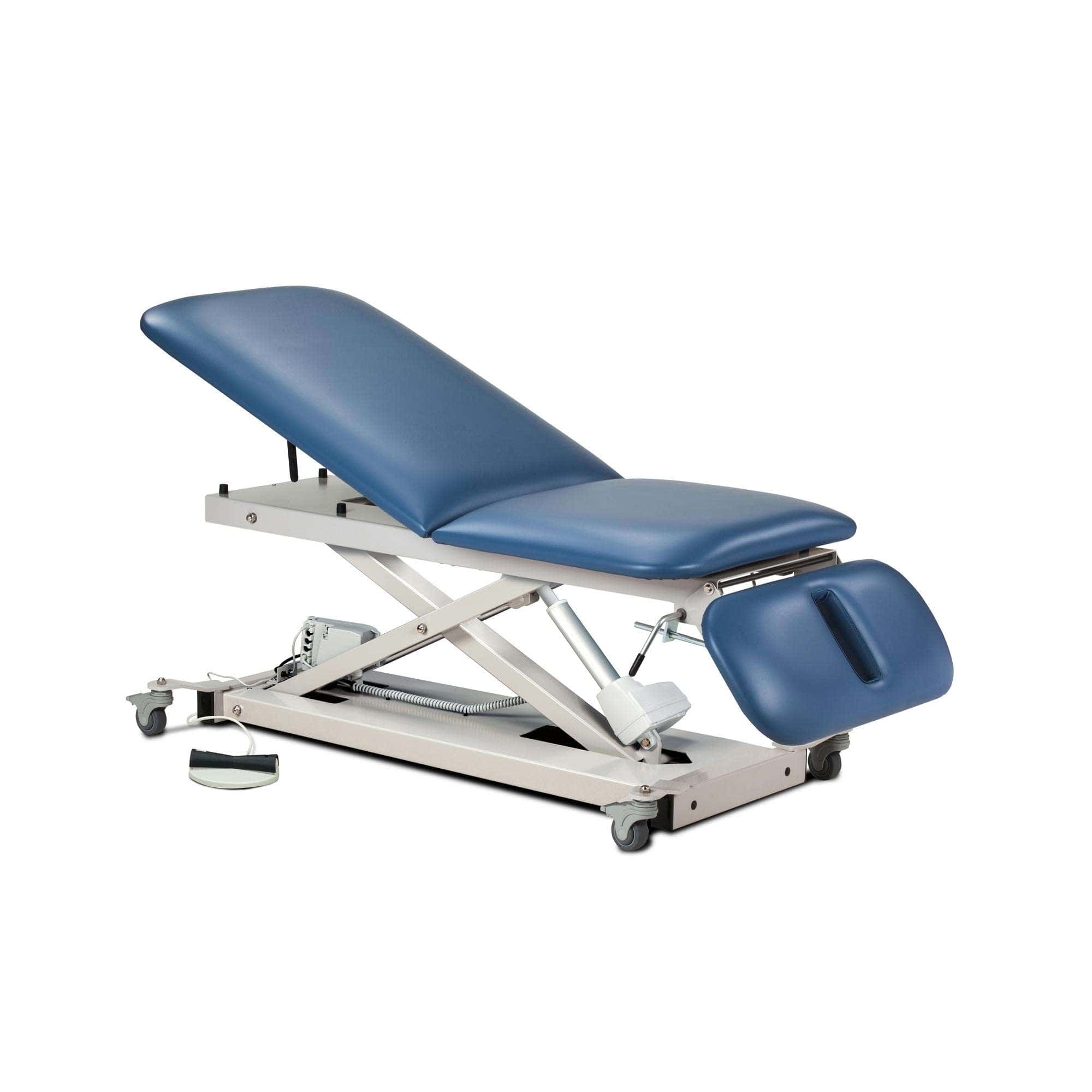 Clinton open base power hi-lo exam table with adjustable backrest and drop section - Image 4